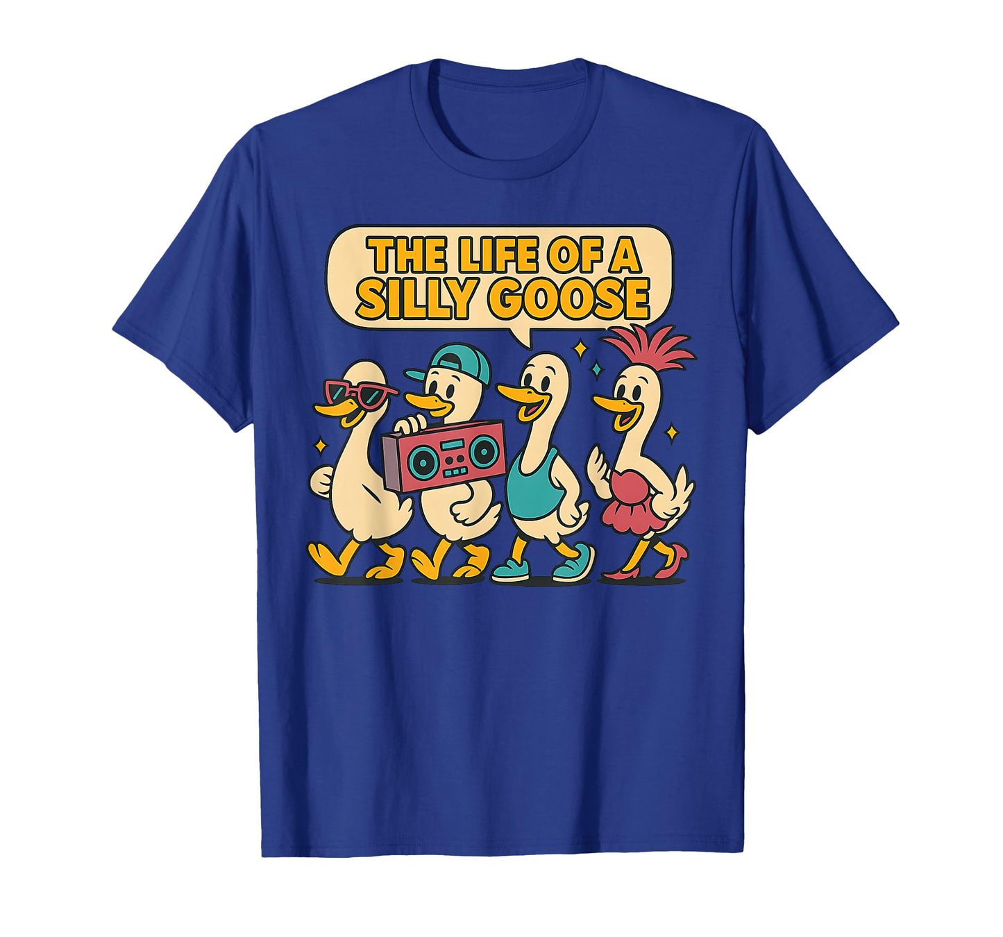 The Life of A Silly Goose Retro Funny Meme Show Girl Women T-Shirt