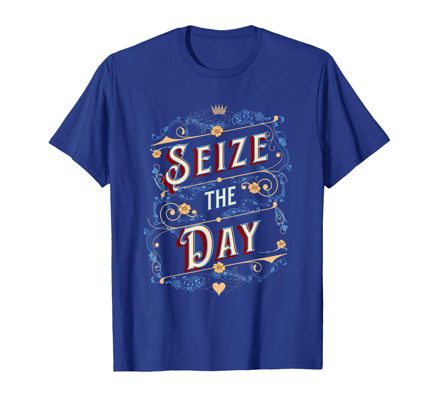 Seize the Day Motivational Quote Vintage Typography Design T-Shirt