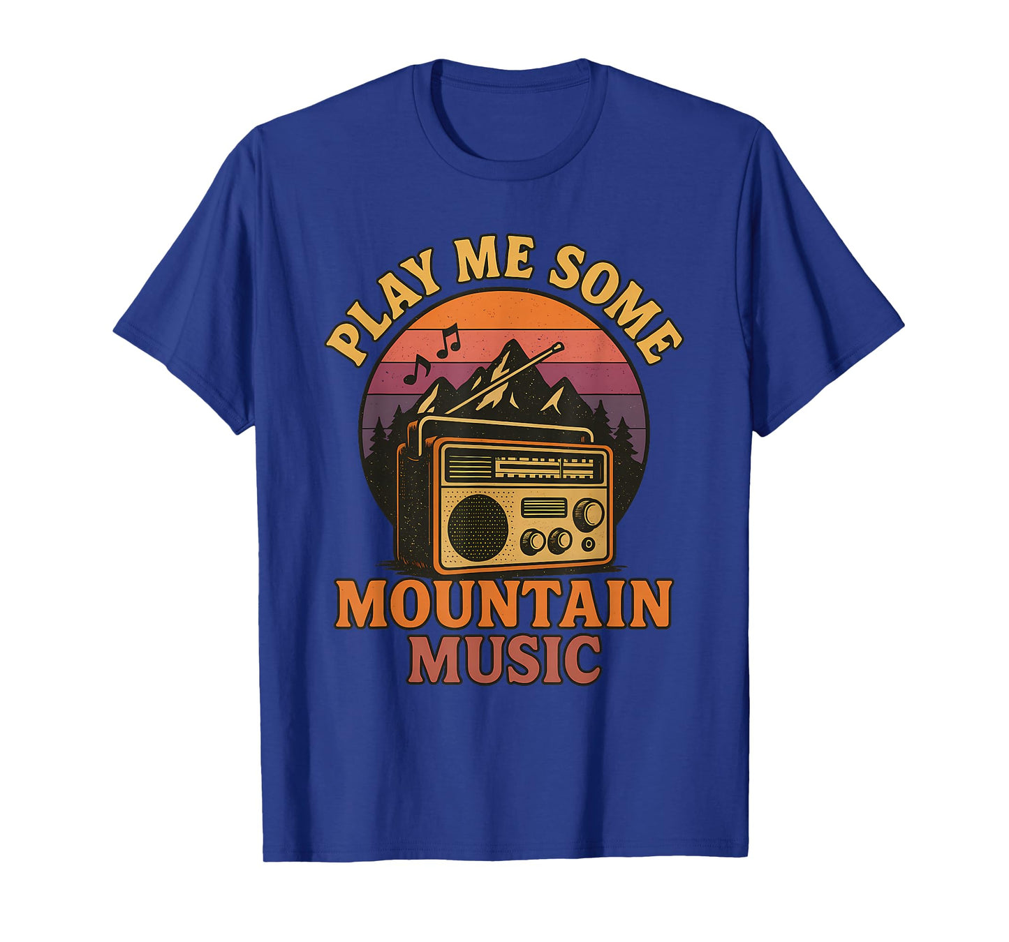 Play Me Some Mountain Music Retro Country Music T-Shirt