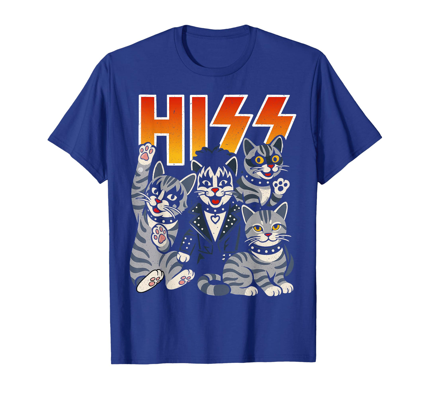Hiss Cats Rock Kittens Kitty Rocking Music Cat Lovers T-Shirt