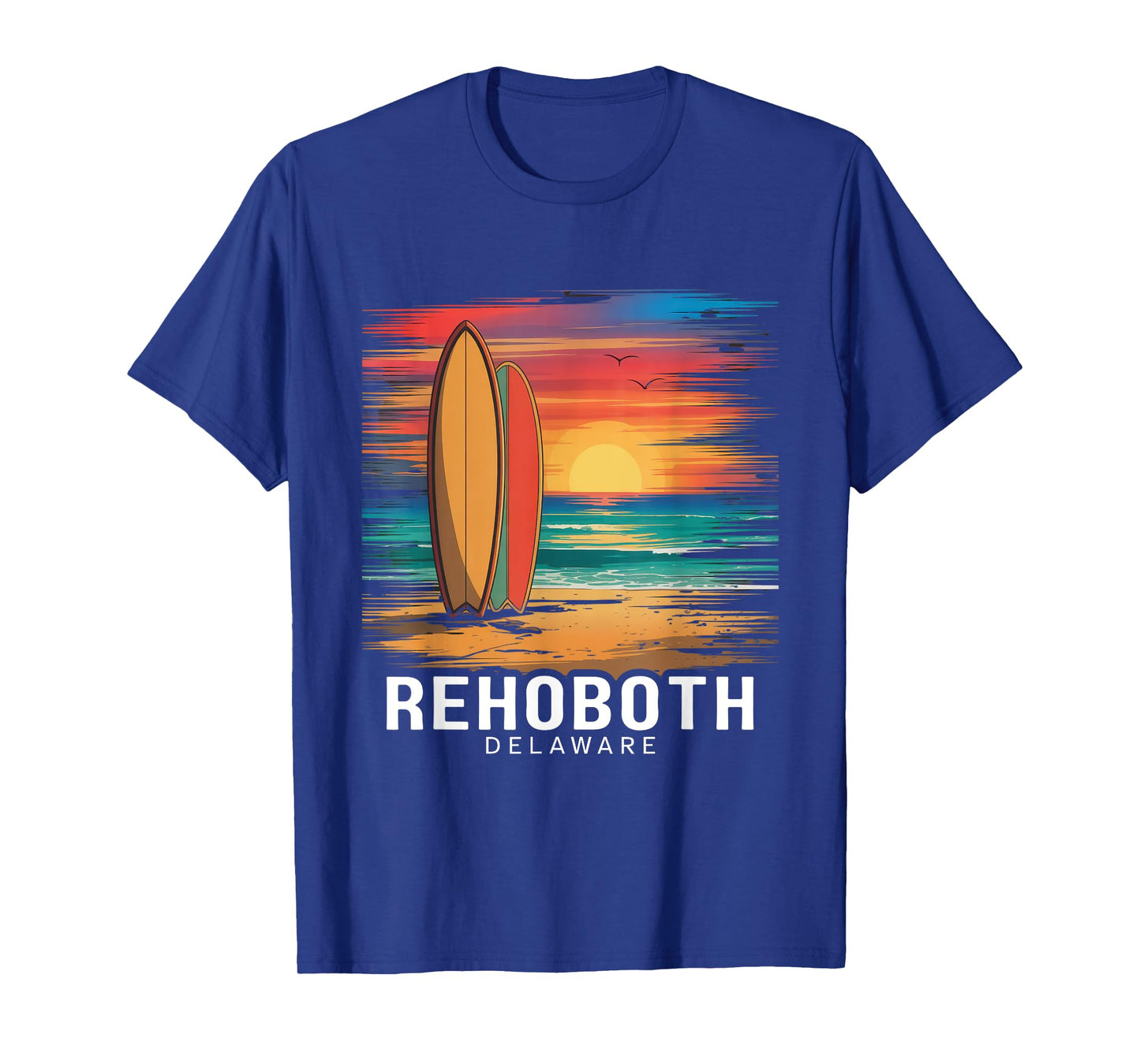 Rehoboth Beach Delaware Souvenir Surfboard T-Shirt