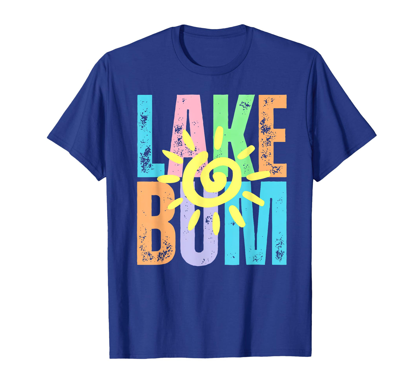 Lake Bum Distressed Summer Vacation Lake Life Sun T-Shirt