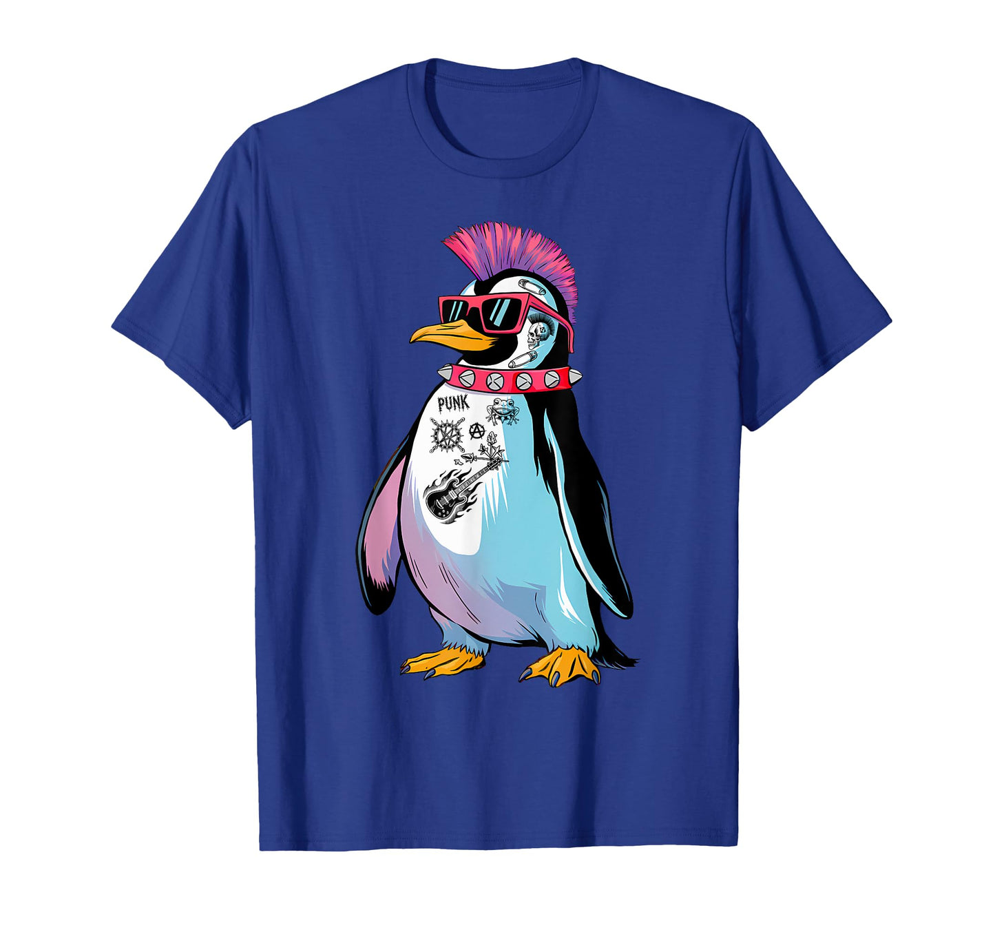 Punkuin Funny Punk Rock Punk Rocker Penguin Costume T-Shirt
