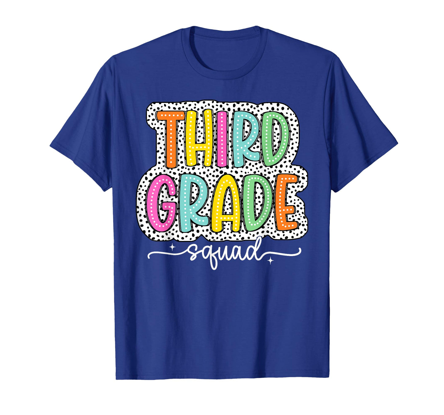 3rd Third Grade Squad Back to School Dalmatian Dots T-Shirt