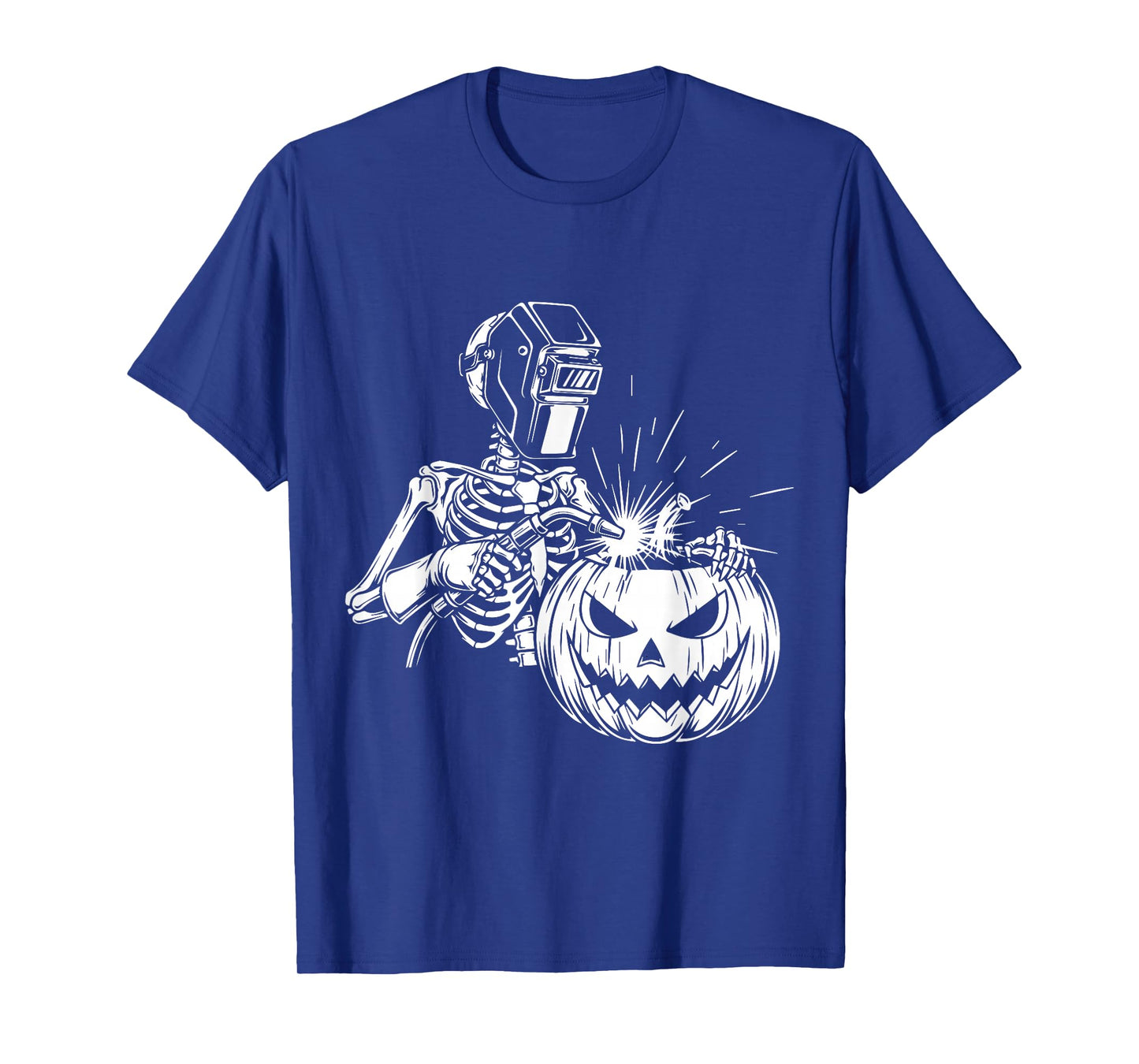 Funny Skeleton Welding Halloween Welder Pumpkin Carving T-Shirt