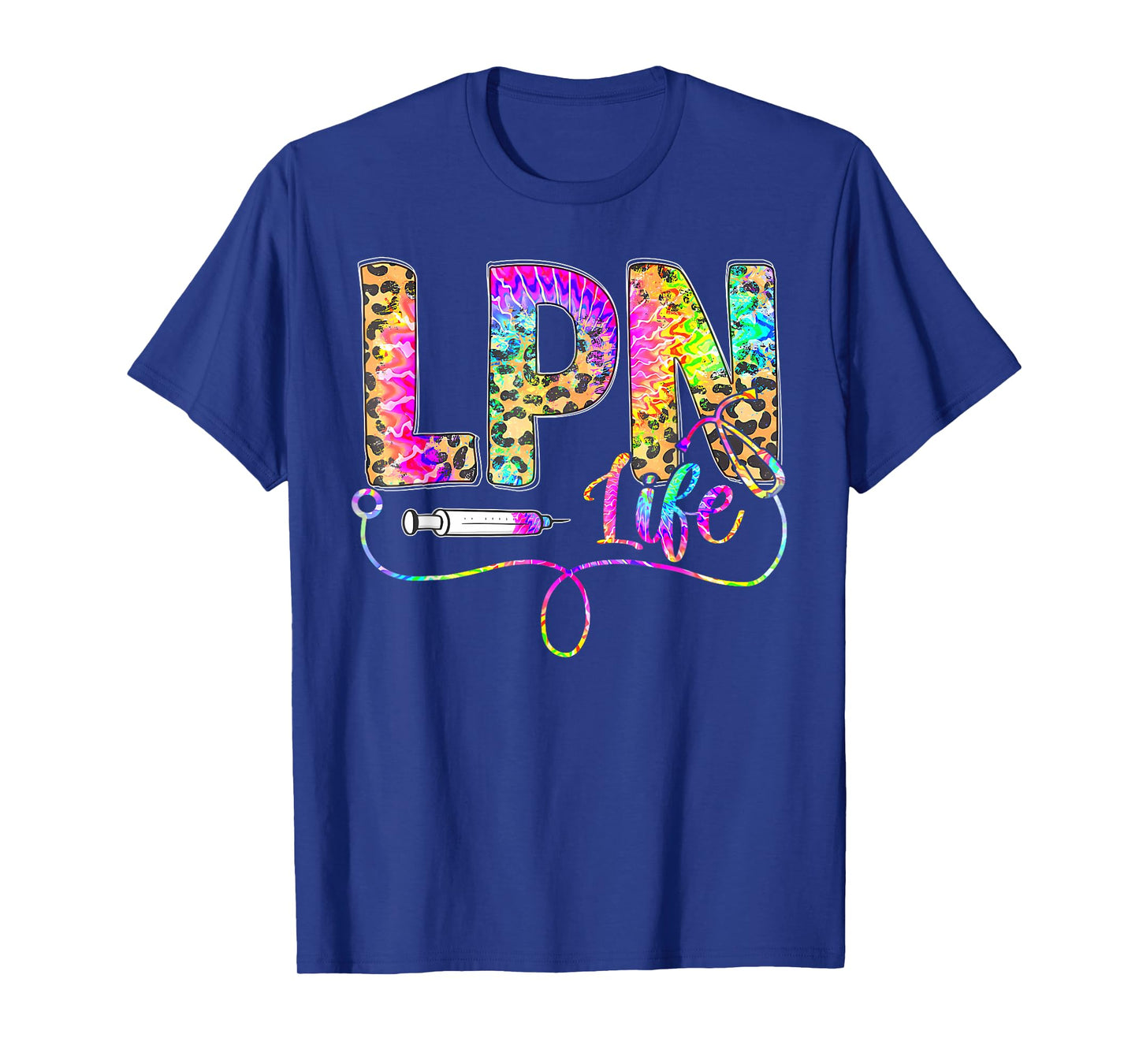Leopard Tie Dye LPN Life Nurse Squad Nurse Women T-Shirt