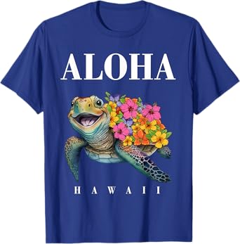 Hawaiian-Shirt Aloha Hawaii Sea Turtle Girl Women Youth Kids T-Shirt