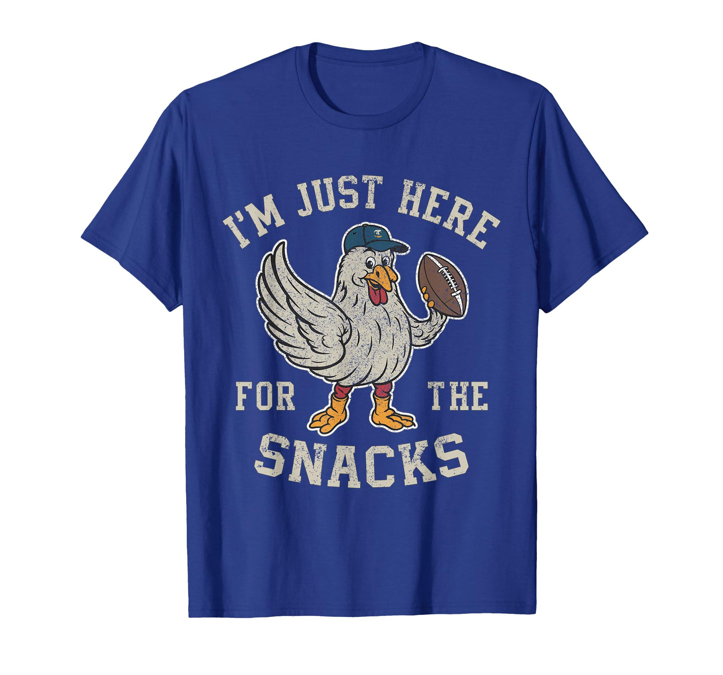 Funny I'm Just Here For The Snacks Football T-Shirt