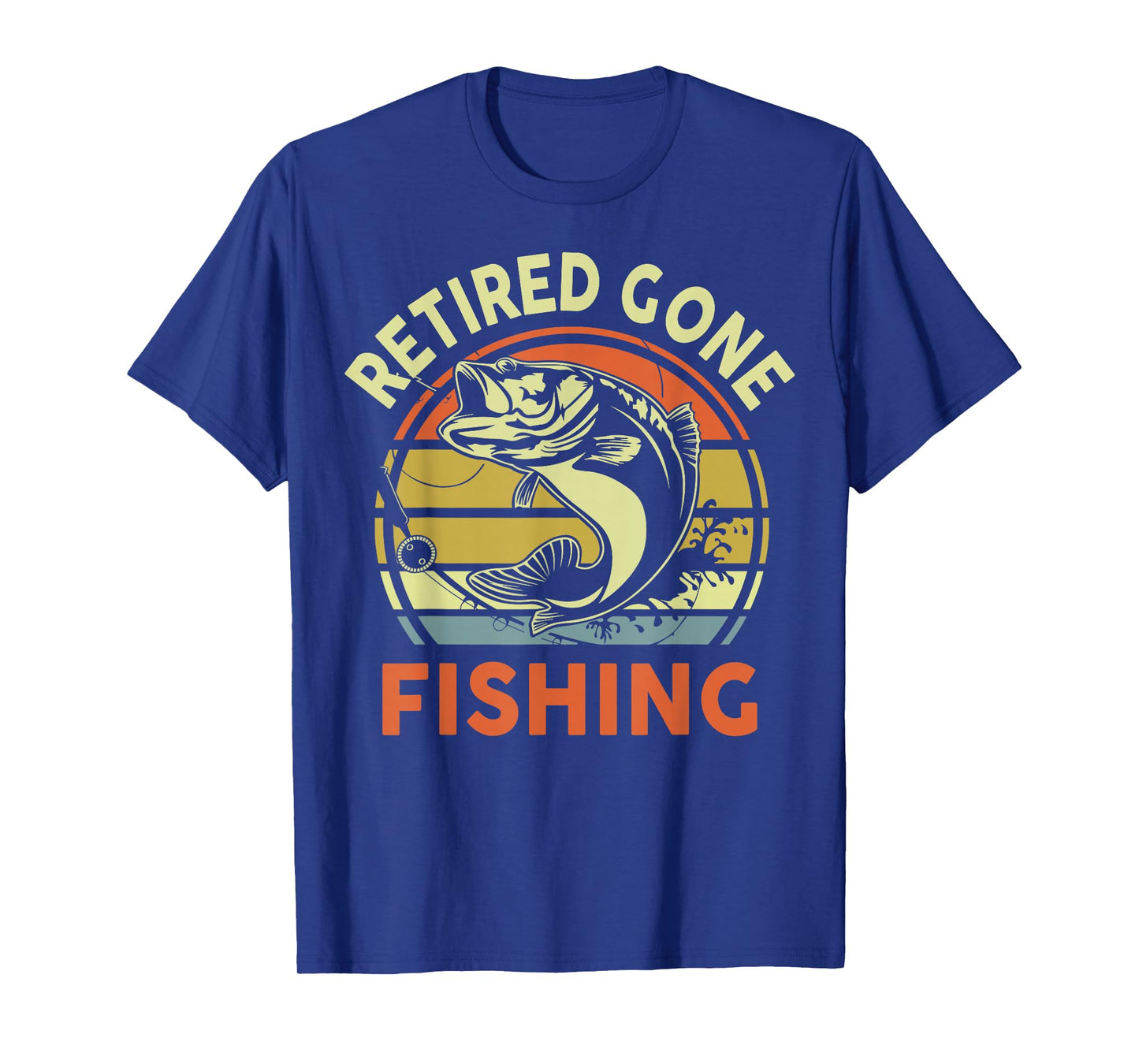 Retired Gone Fishing Gift Funny Grandpa Fishing Retirement T-Shirt