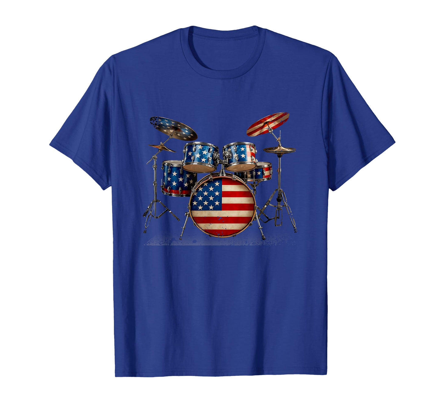 American Flag Drum Drumset 4th of July USA Patriotic Drummer T-Shirt