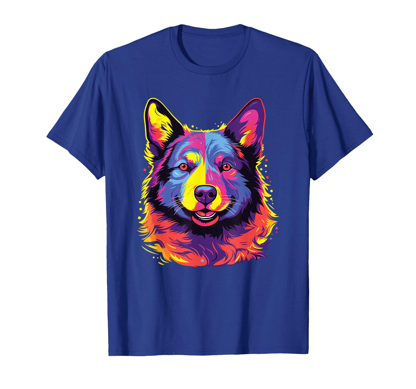 Watercolor Colorful Karelian Bear Dog Dogs T-Shirt