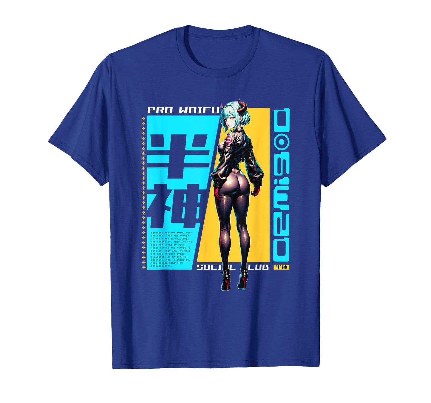 Edgy Anime Demigod Girl Otaku Devil Waifu Futurism Japanese T-Shirt