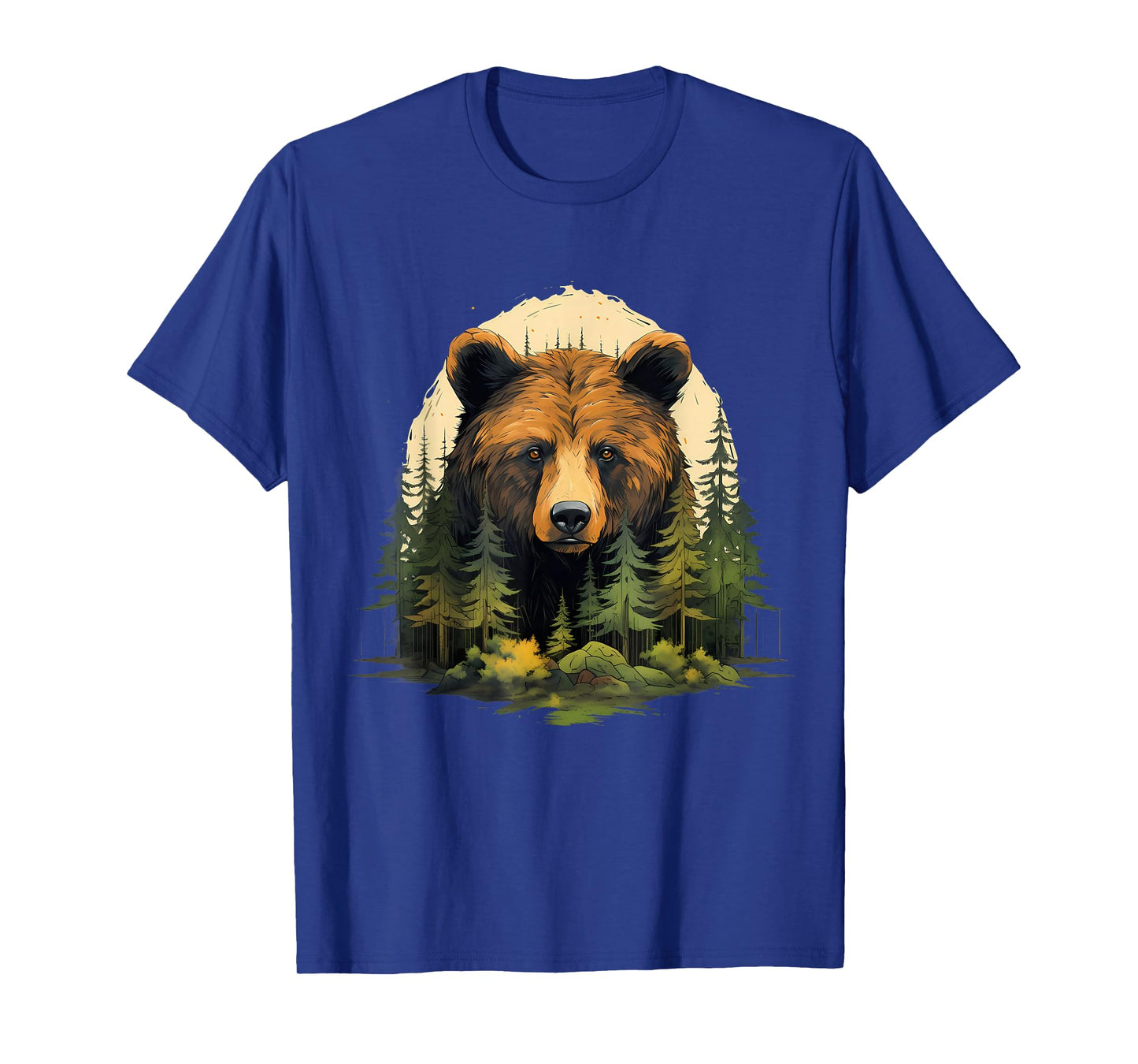 Bear Portrait Forest Animal Art Artwork Forest Wildlife T-Shirt