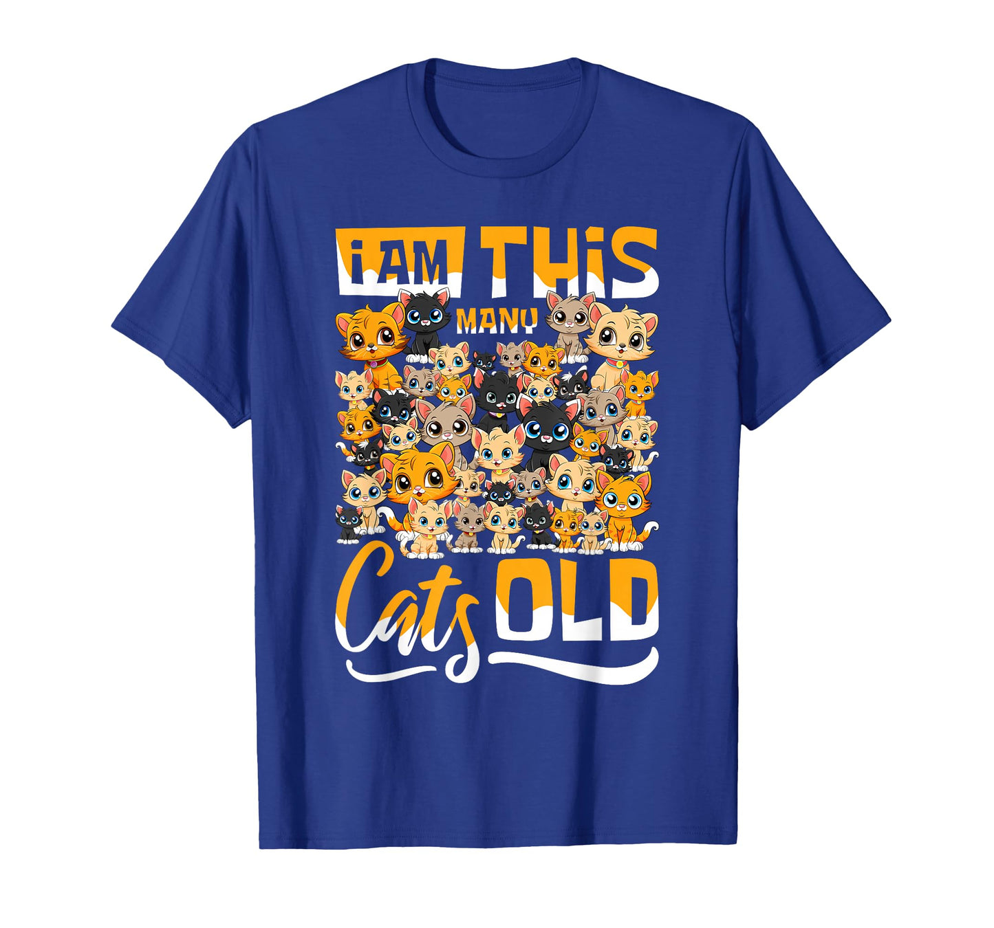 Fortieth Birthday - 40th Forty Years Old Birthday 40 Cats T-Shirt