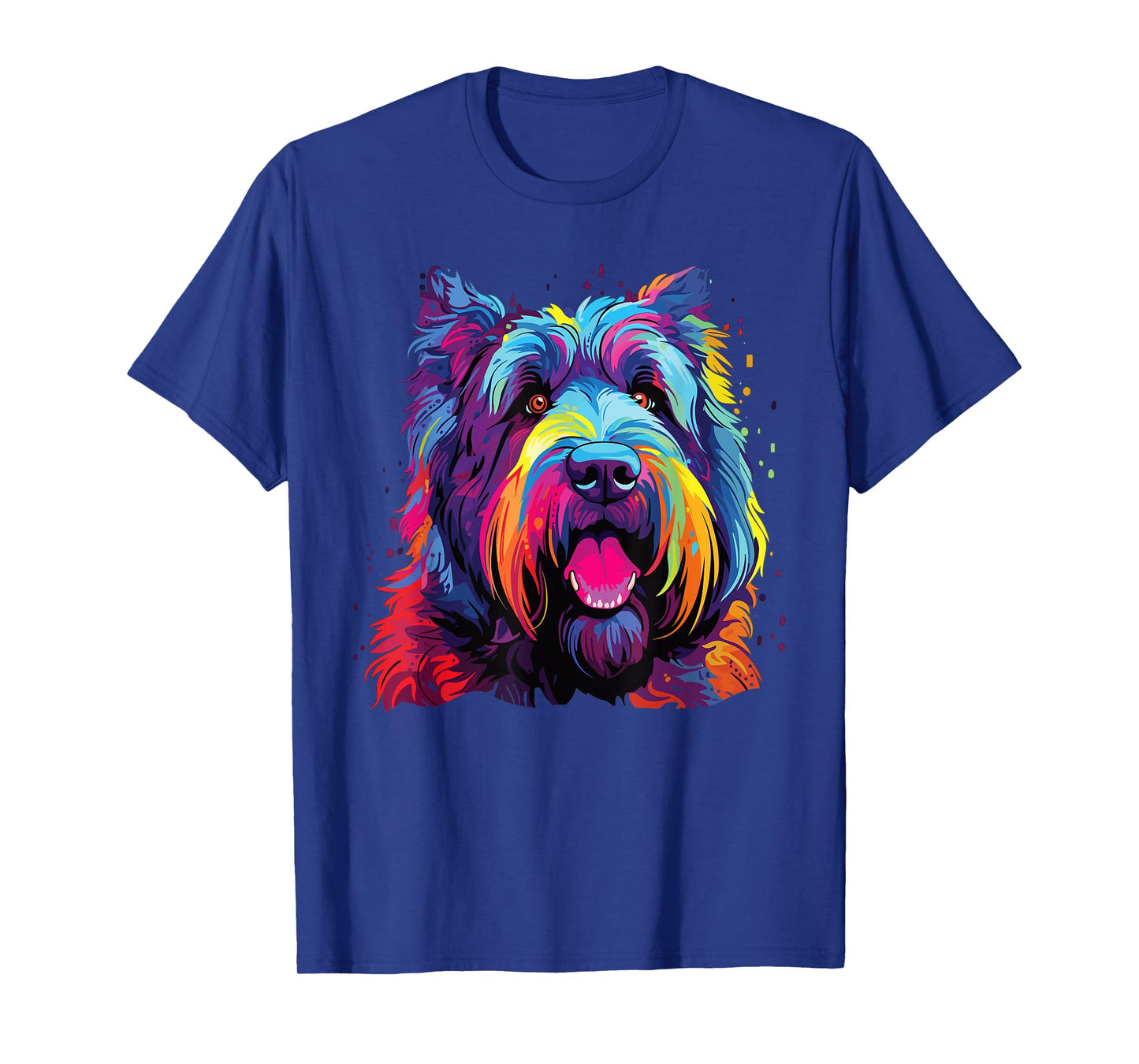Watercolor Colorful Bouvier Des Flandres Dog Men Women Girls Kids T-Shirt