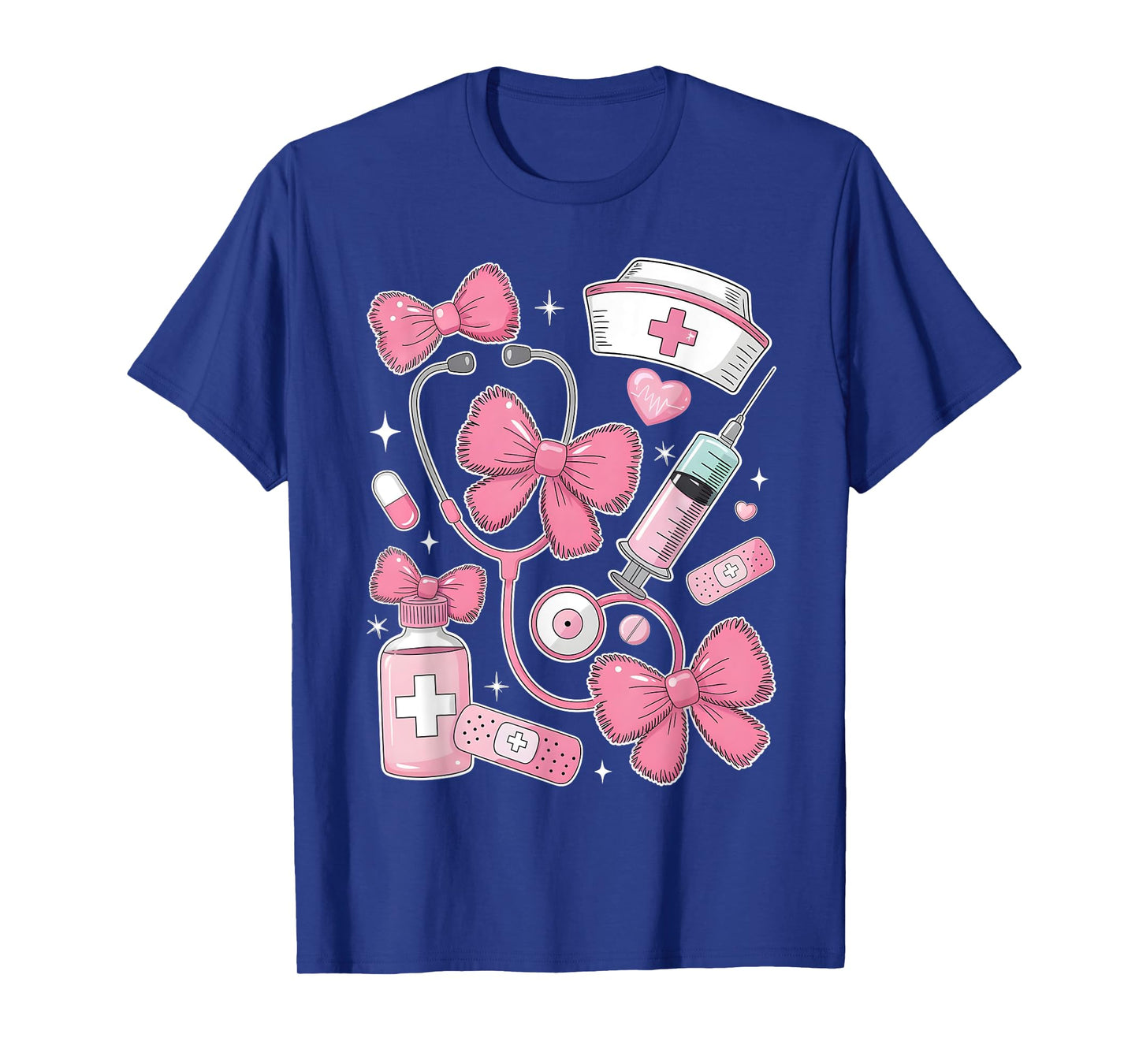 Nurse Coquette Pink Bow Stethoscope Registered Nurse Women T-Shirt