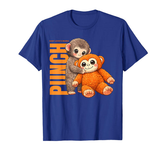 Cute Baby's Love Mama Punch Monkey T-Shirt - T-Shirt | Royal