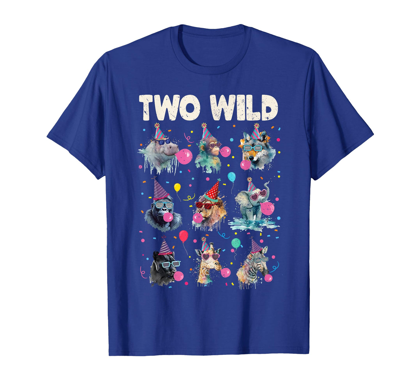 Birthday Animal Wildlife 2 Two Wild Bday Tee Zoo Lover Gifts T-Shirt