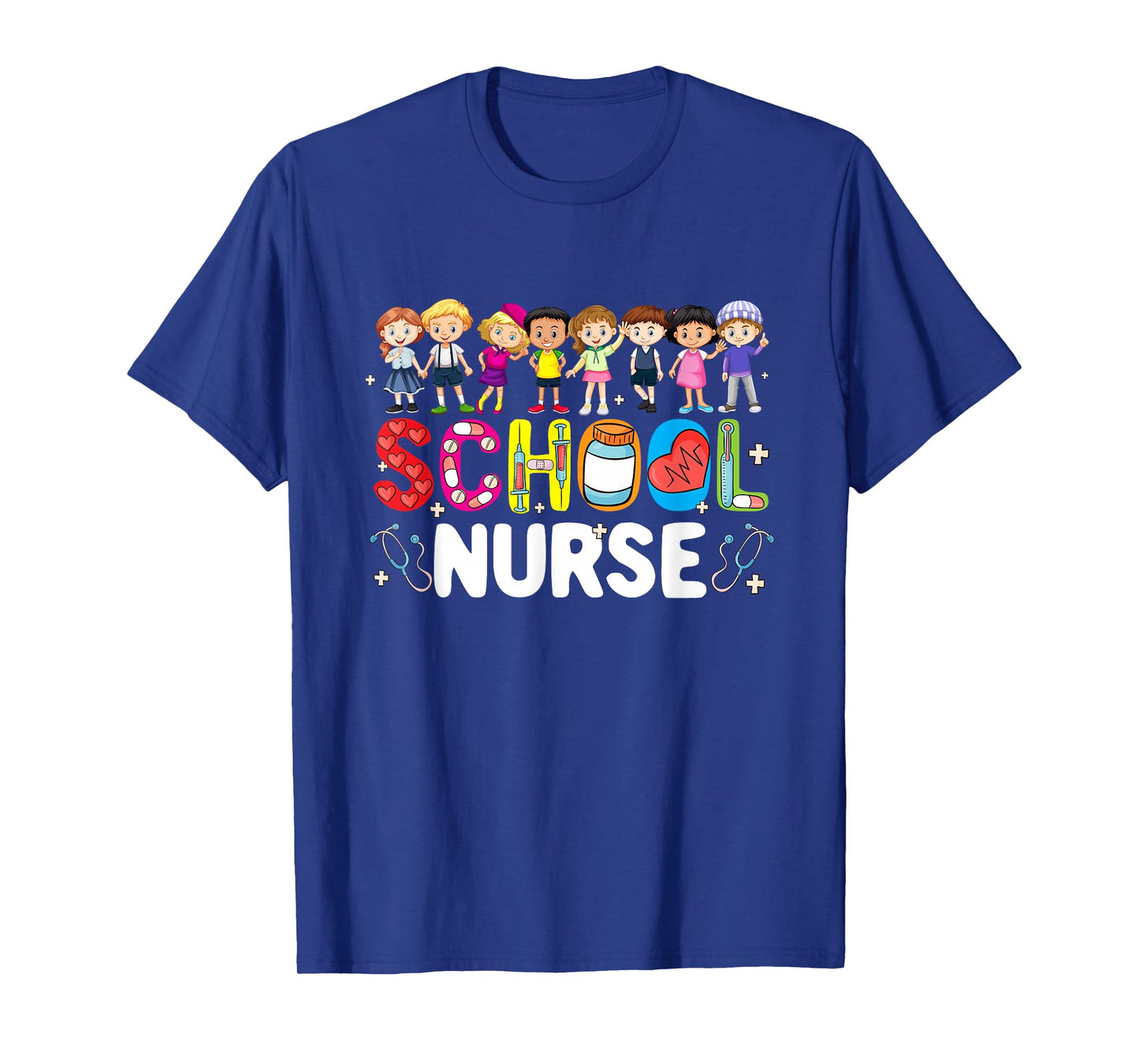 School Nurse Back To School Nursing Stethoscope Adults T-Shirt