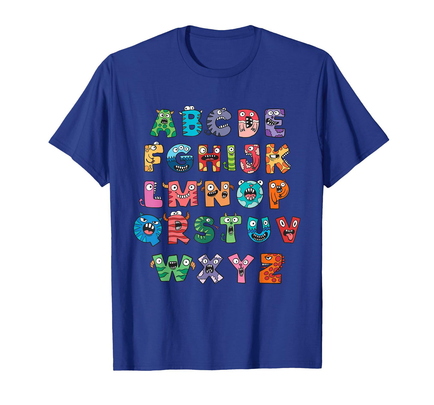 Monster Alphabet Fun Colorful Educational Kids T-Shirt