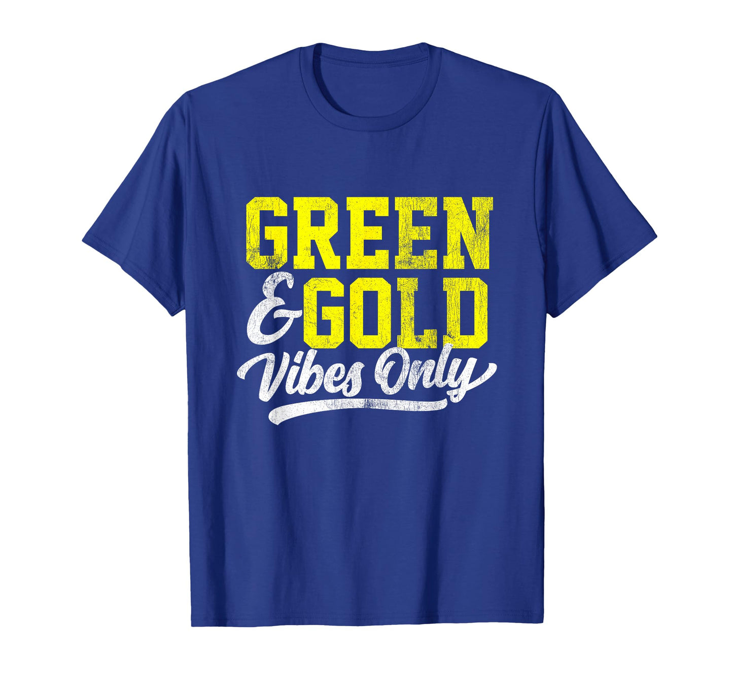 Green & Gold Vibes Only Game Day High School Football Group T-Shirt