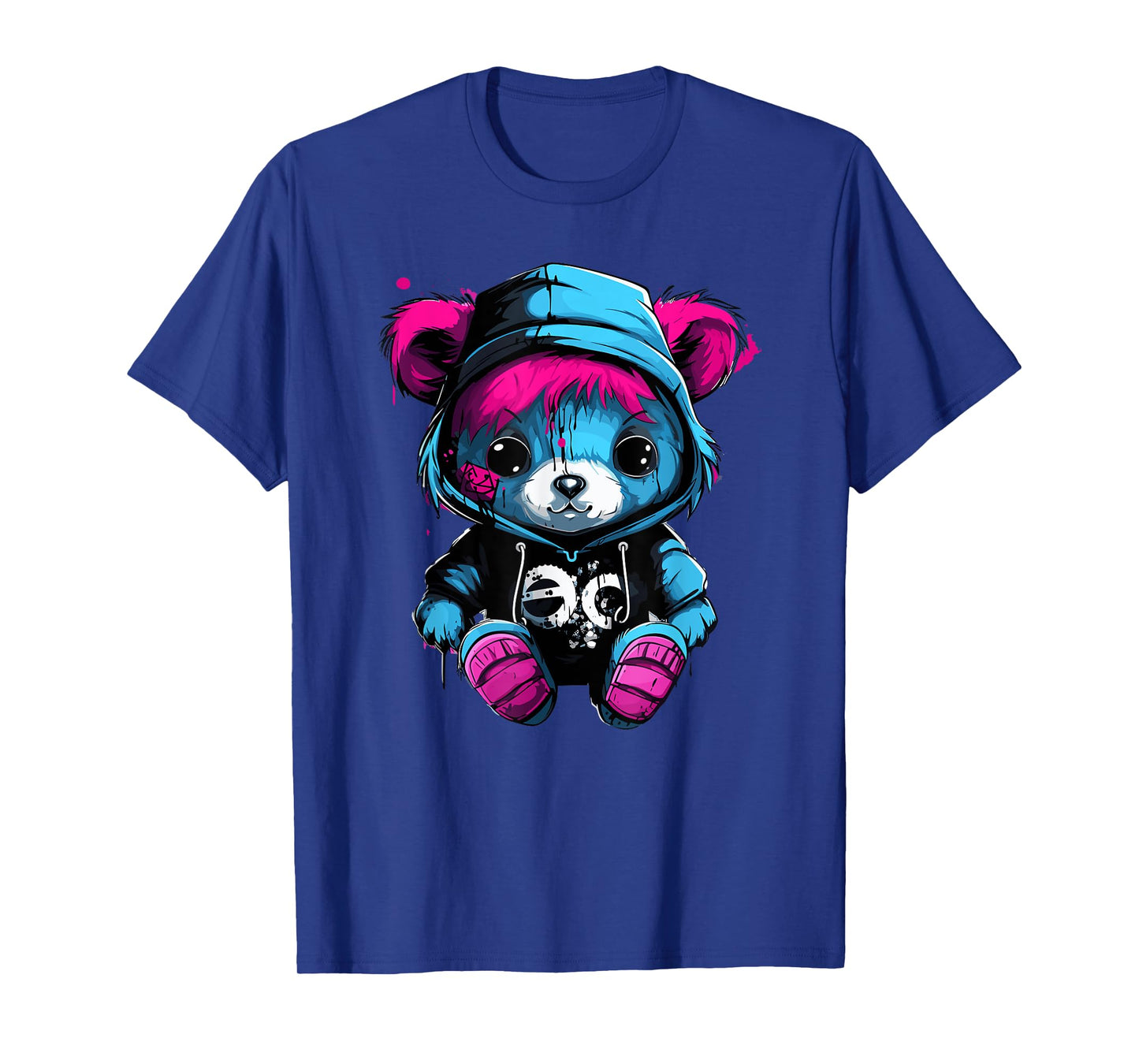 Cute Teddy Bear in Hoodie Urban Style T-Shirt