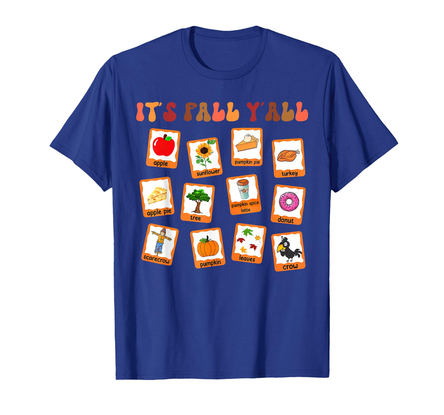 Retro It's Fall Y'all Special Education Teacher Fall Autumn T-Shirt for Men Women