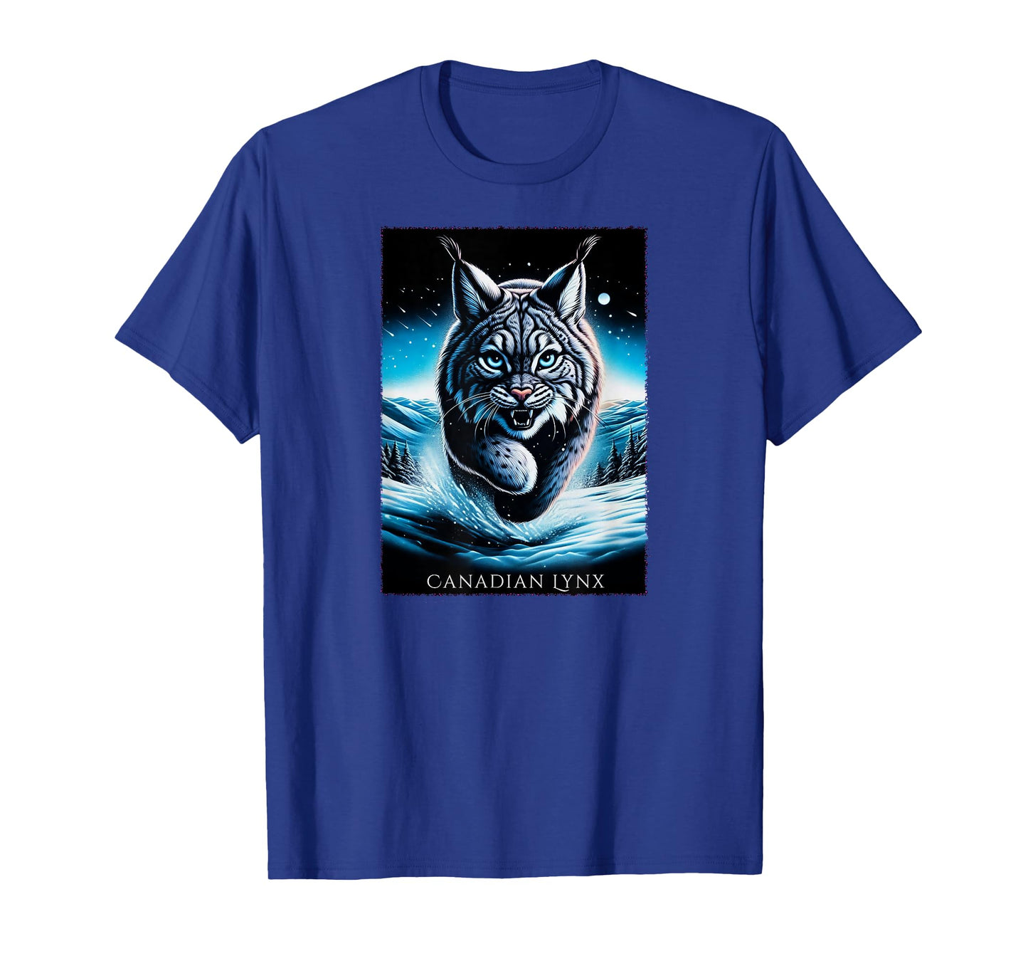 Canadian Lynx Snow Scene Wildlife Nature Lovers T-Shirt