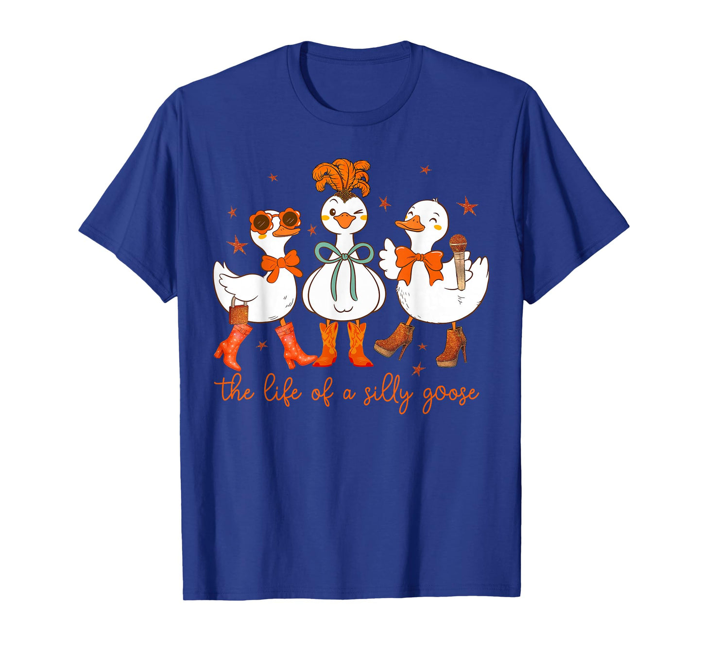 Funny The Life of a Silly Goose Retro Goose Meme Show Girl T-Shirt