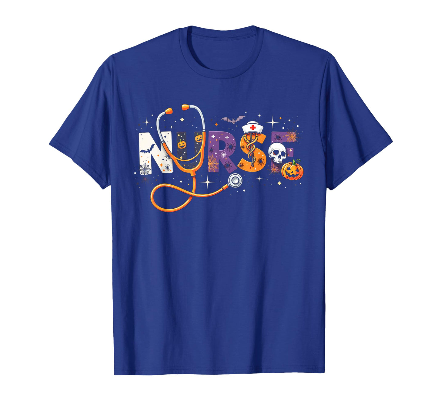 Halloween Nurse 2025 Funny Letter Nursing School Life Fall T-Shirt