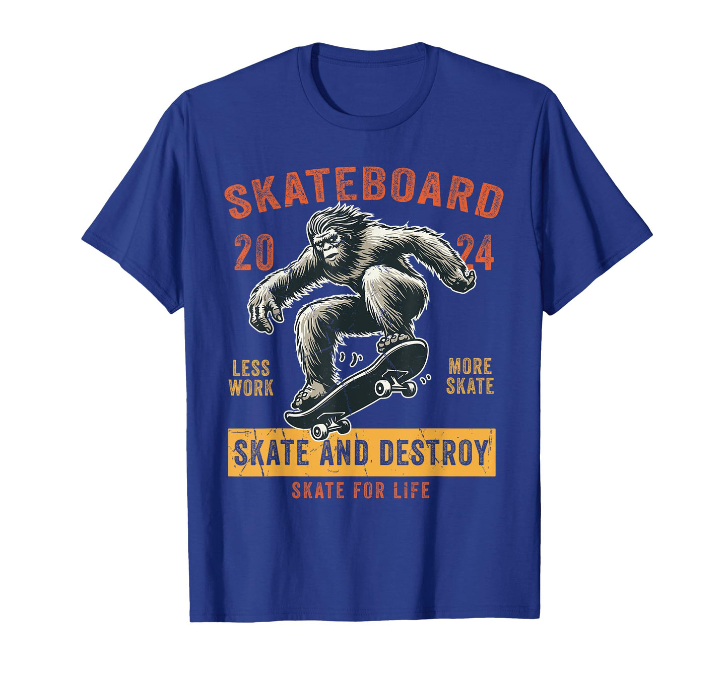 Skateboard Funny Skateboarding Vintage Bigfoot Skater T-Shirt