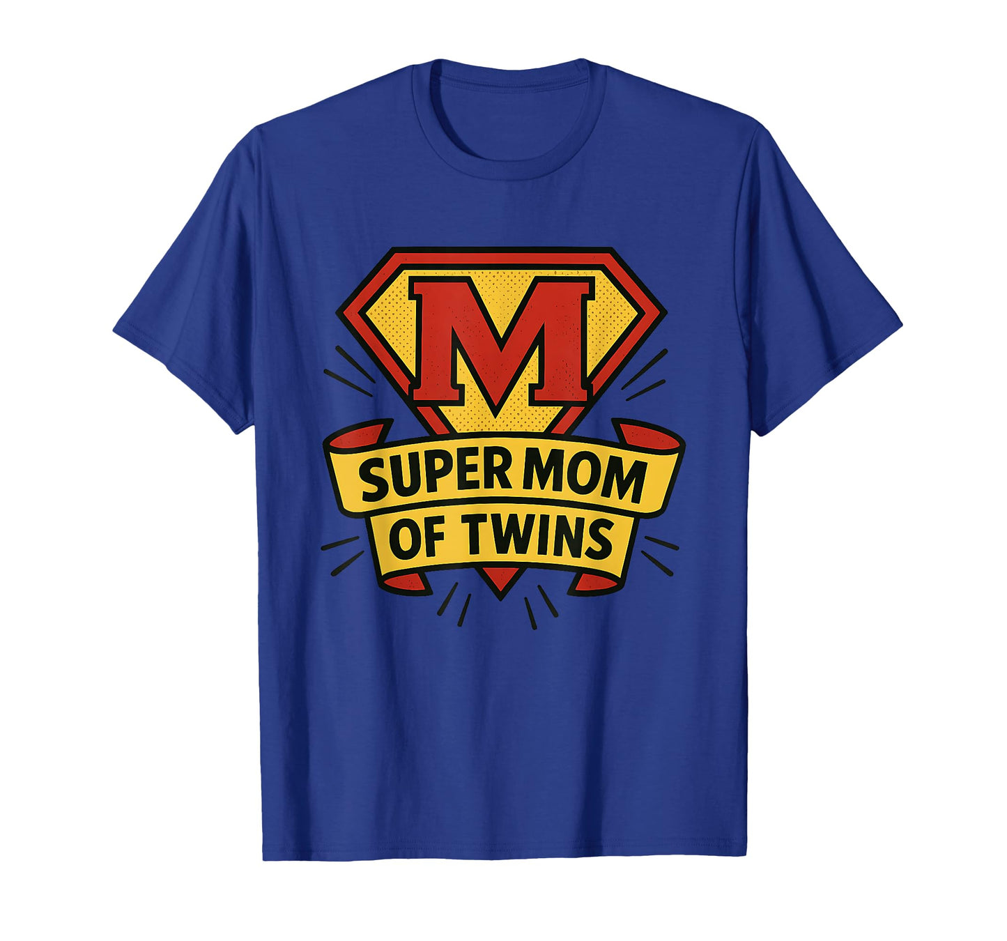 Super Mom of Twins Funny Mother's Day for Twin Mom Superhero T-Shirt