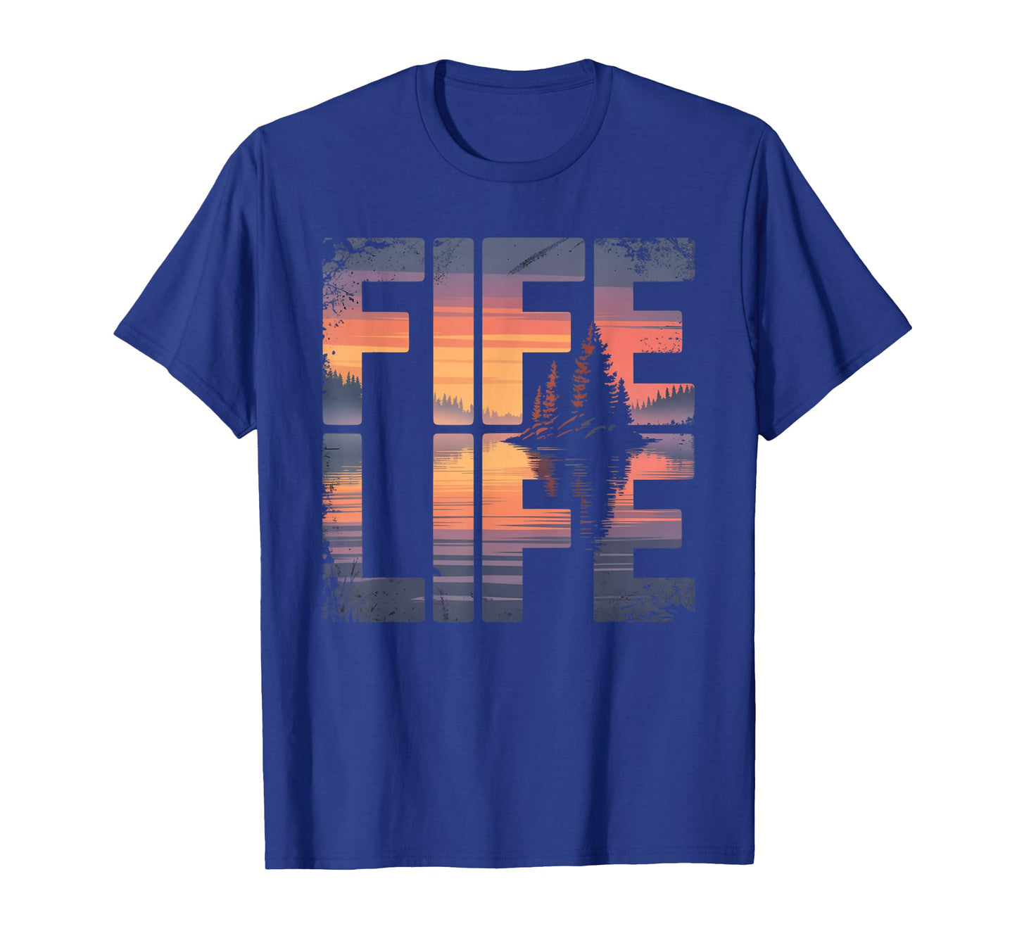 Fife Life Sunset With Island Fife Lake MI T-Shirt