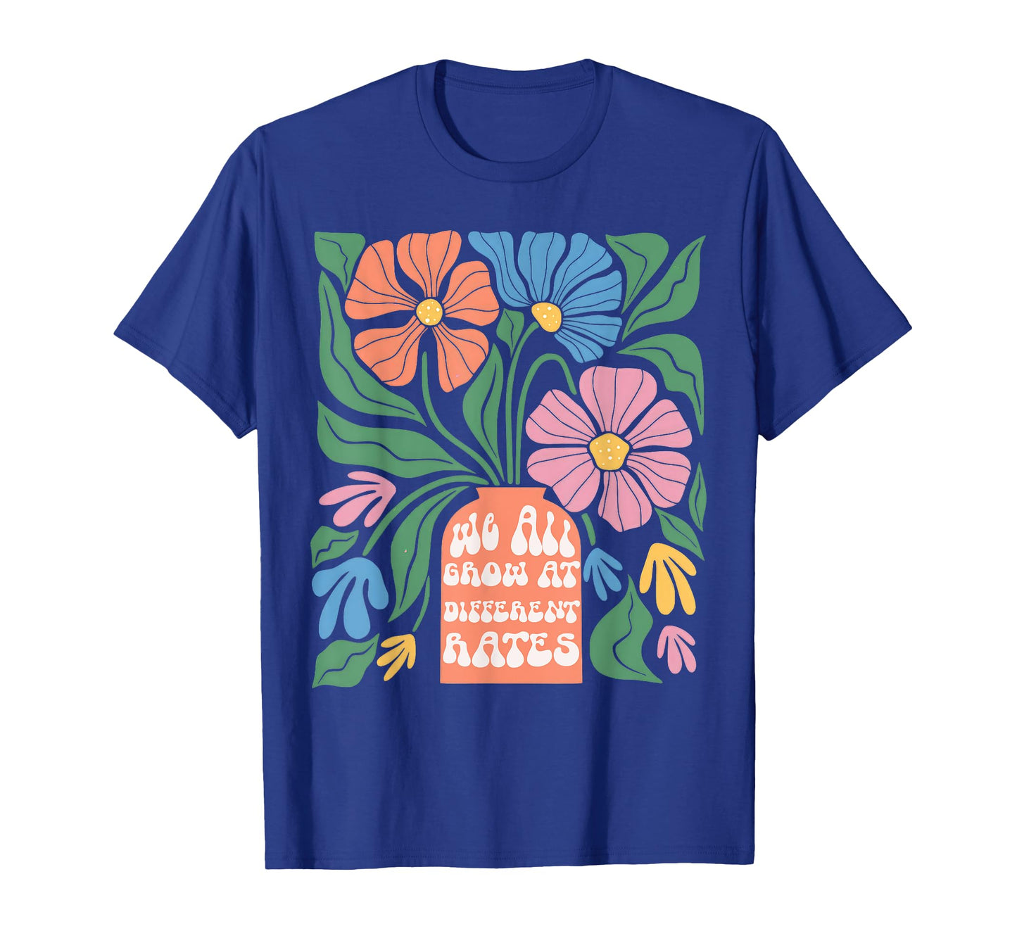 We All Grow At Different Rates First Day Of School Teacher T-Shirt for Men Women Kids