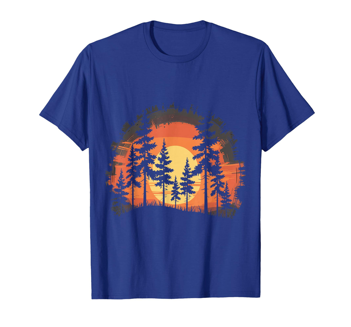 Retro Wilderness Trees Reflection Outdoor wildlife Forest T-Shirt