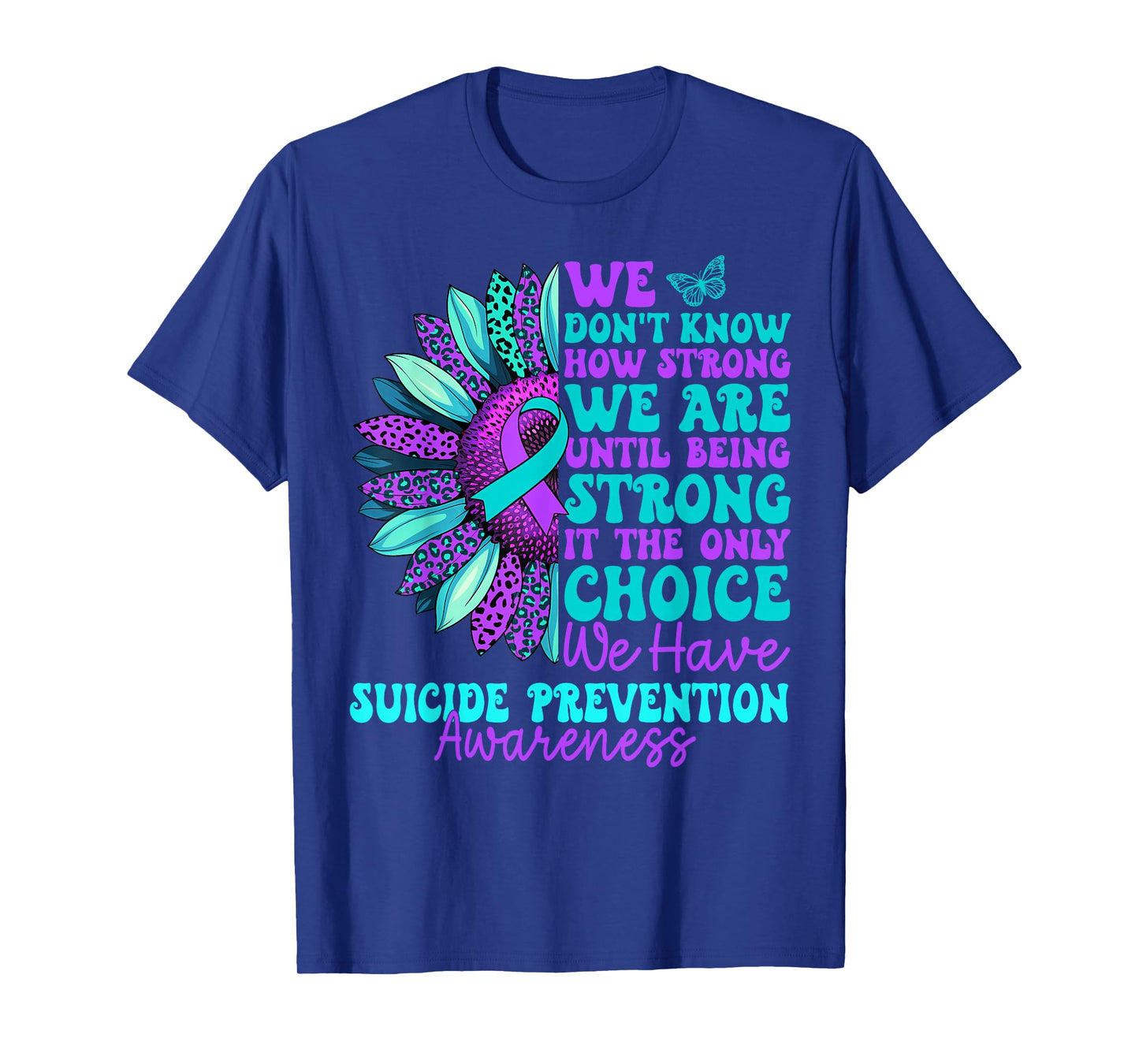 Vintage Sunflower Suicide Prevention Awareness Men Women T-Shirt