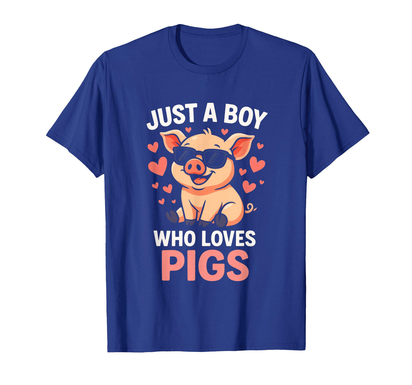 Just A Boy Who Loves Pigs - Funny Farmer Humor T-Shirt