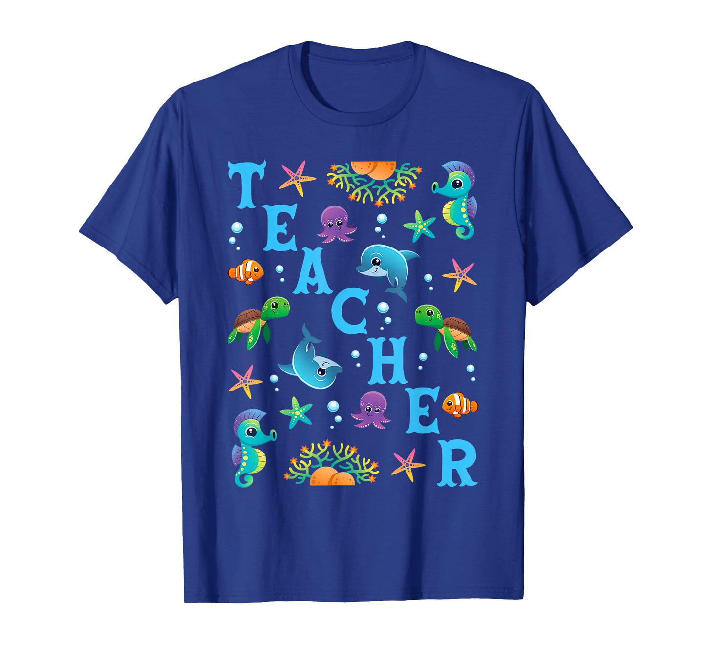 Sea Creature Teacher Ocean Pet Animal Lover Teaching Kids T-Shirt
