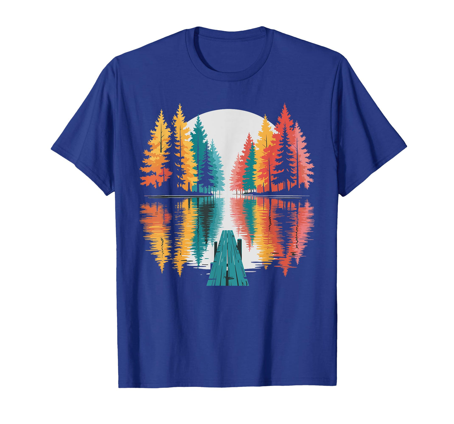Nature Trees Reflection Outdoor Wildlife Forest Adventure T-Shirt