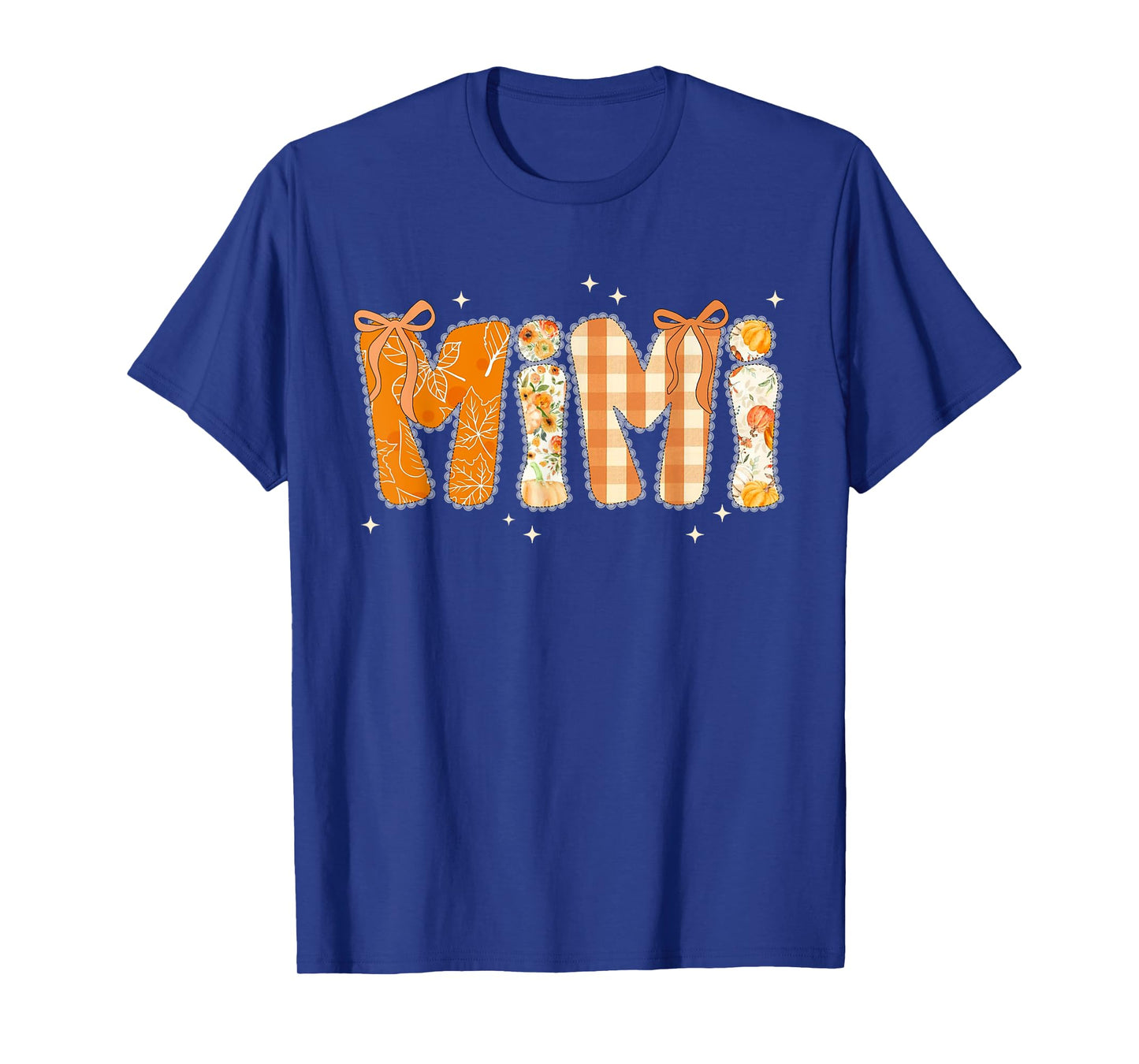 Floral Fall Thanksgiving Mimi Coquette Bow Pumpkin Grandma T-Shirt