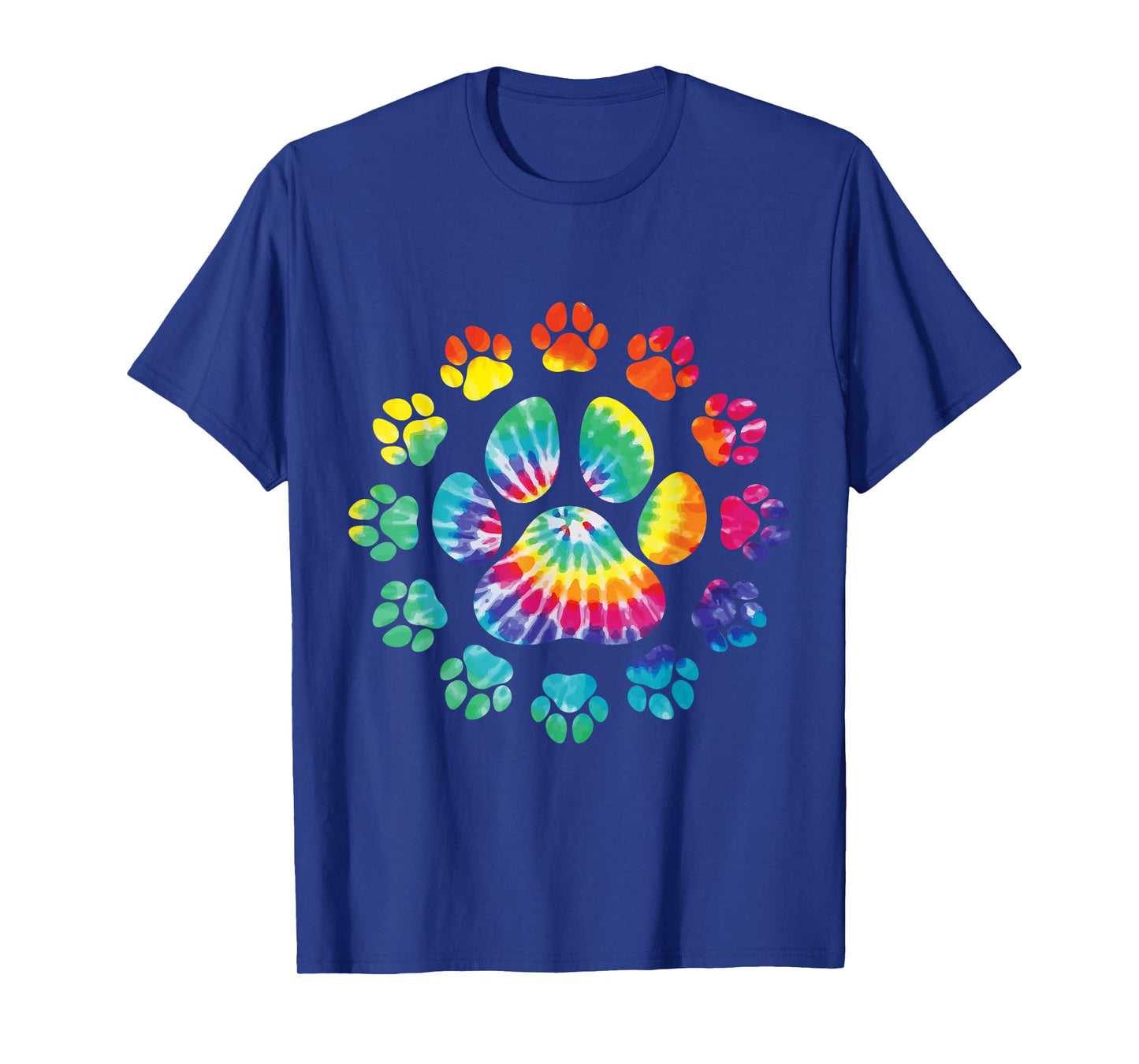 Dog Paw Print Pet Owner Tie Dye Love Dog Animal Lover Men Women Girls Kids T-Shirt