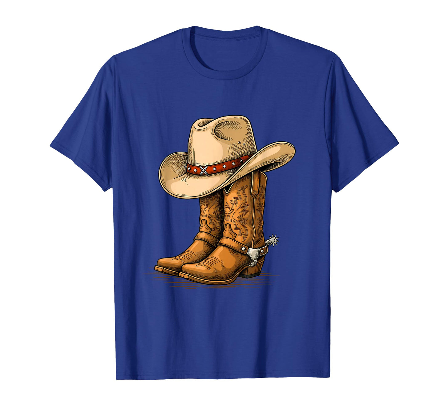Cowboy Hat & Boots - Country Western Cowpoke Rancher T-Shirt