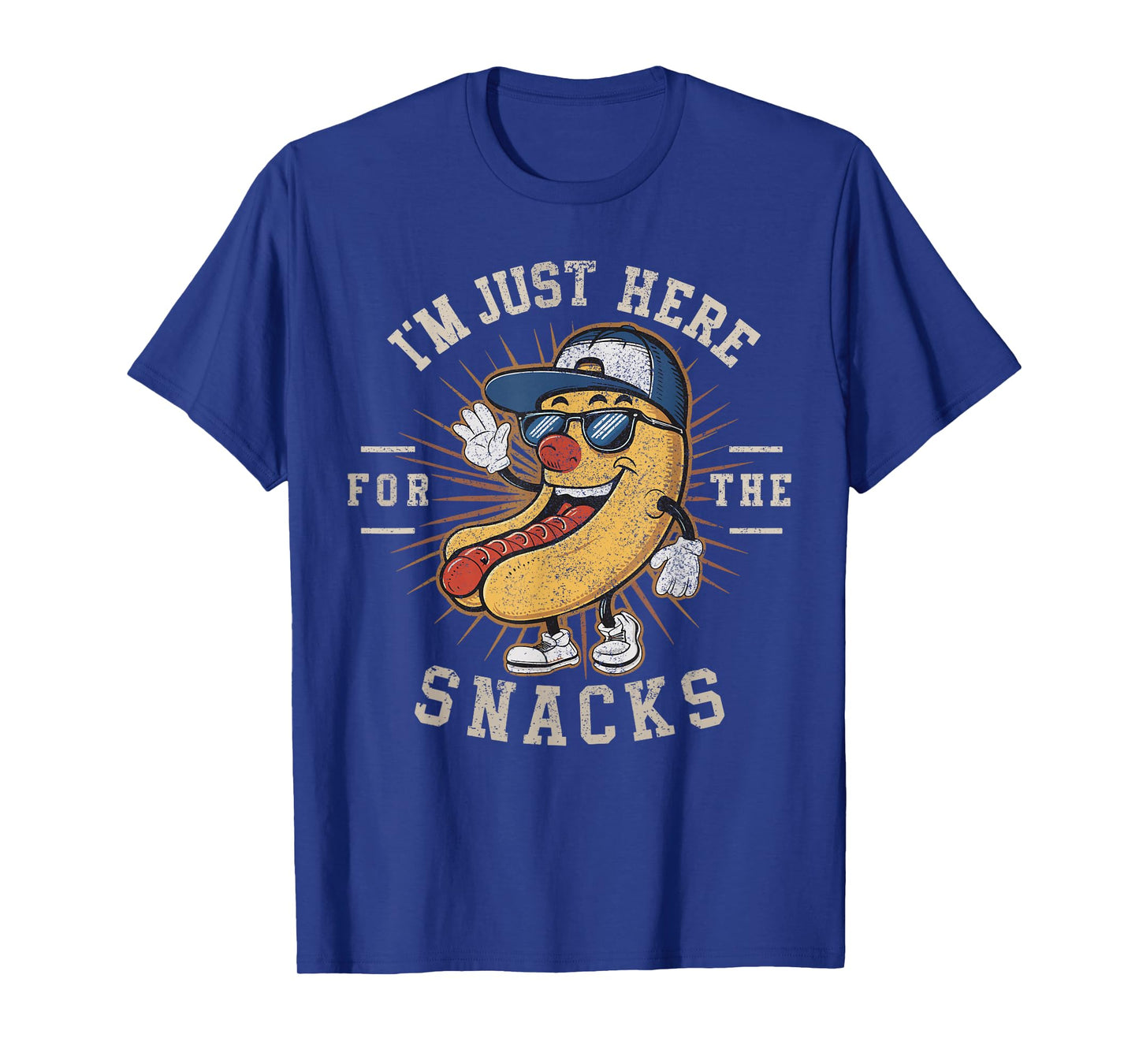 Funny I'm Just Here For The Snacks Football T-Shirt