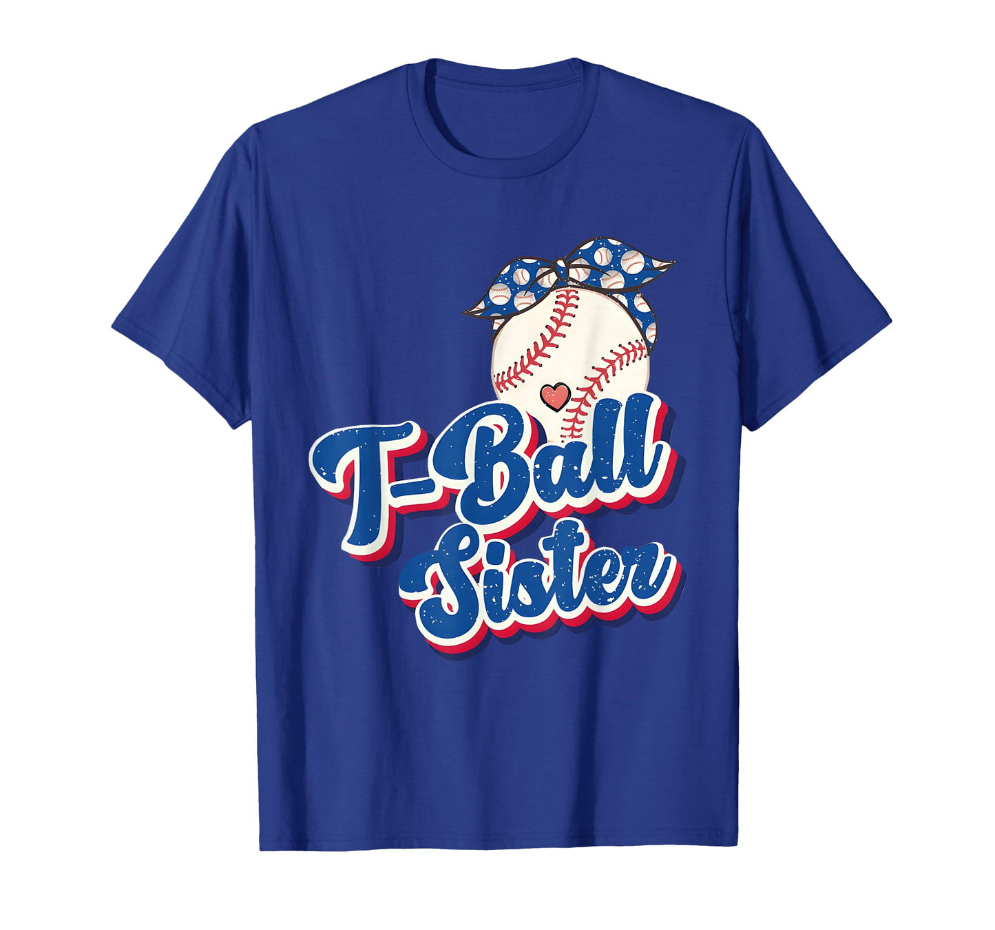 T-ball Sister Groovy Retro Tballl Sister Teeball Sport T-Shirt