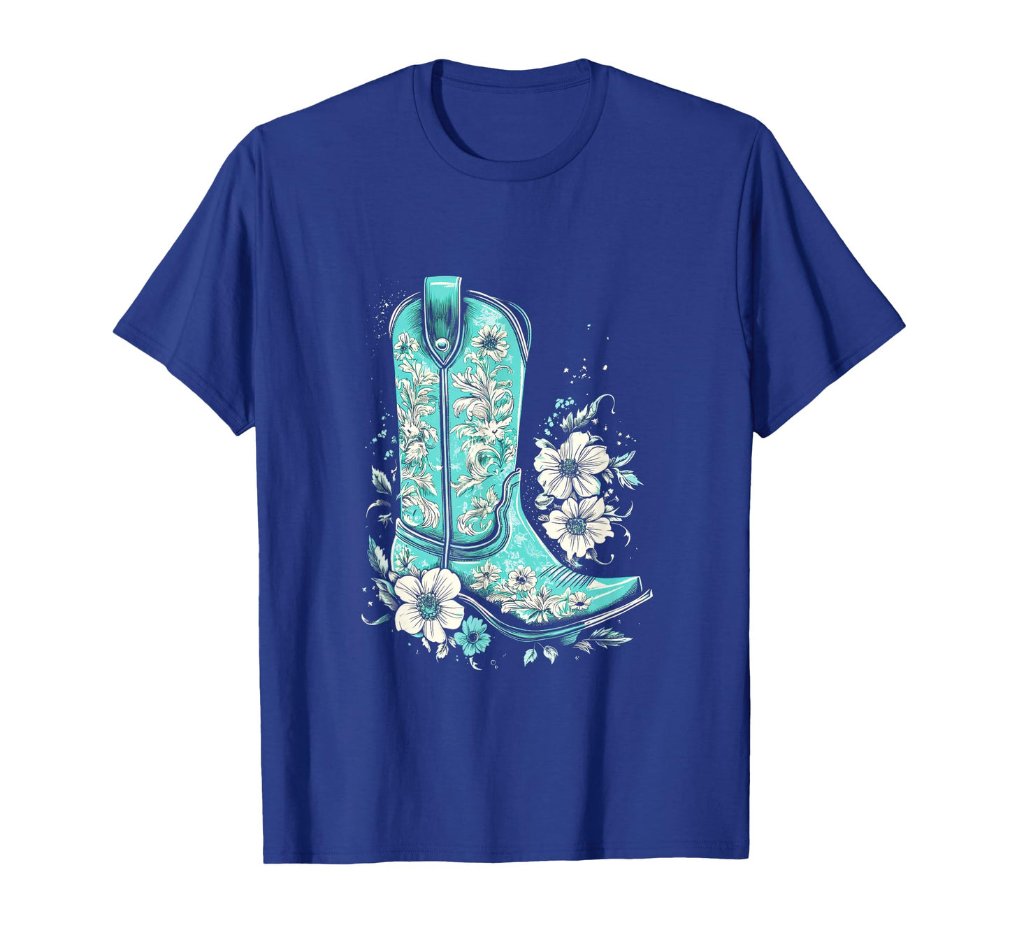 Western Turquoise Teal Cowgirl Country Boho T-Shirt