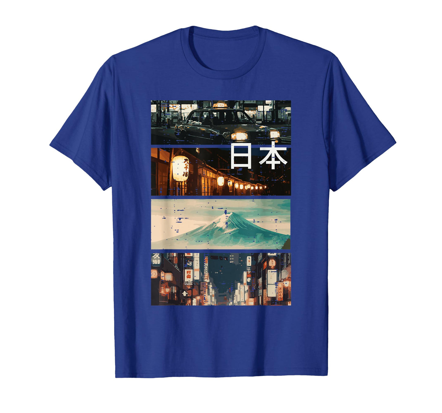 Japan Street Mountain Collage Nihon Japanese Men Women Kids T-Shirt
