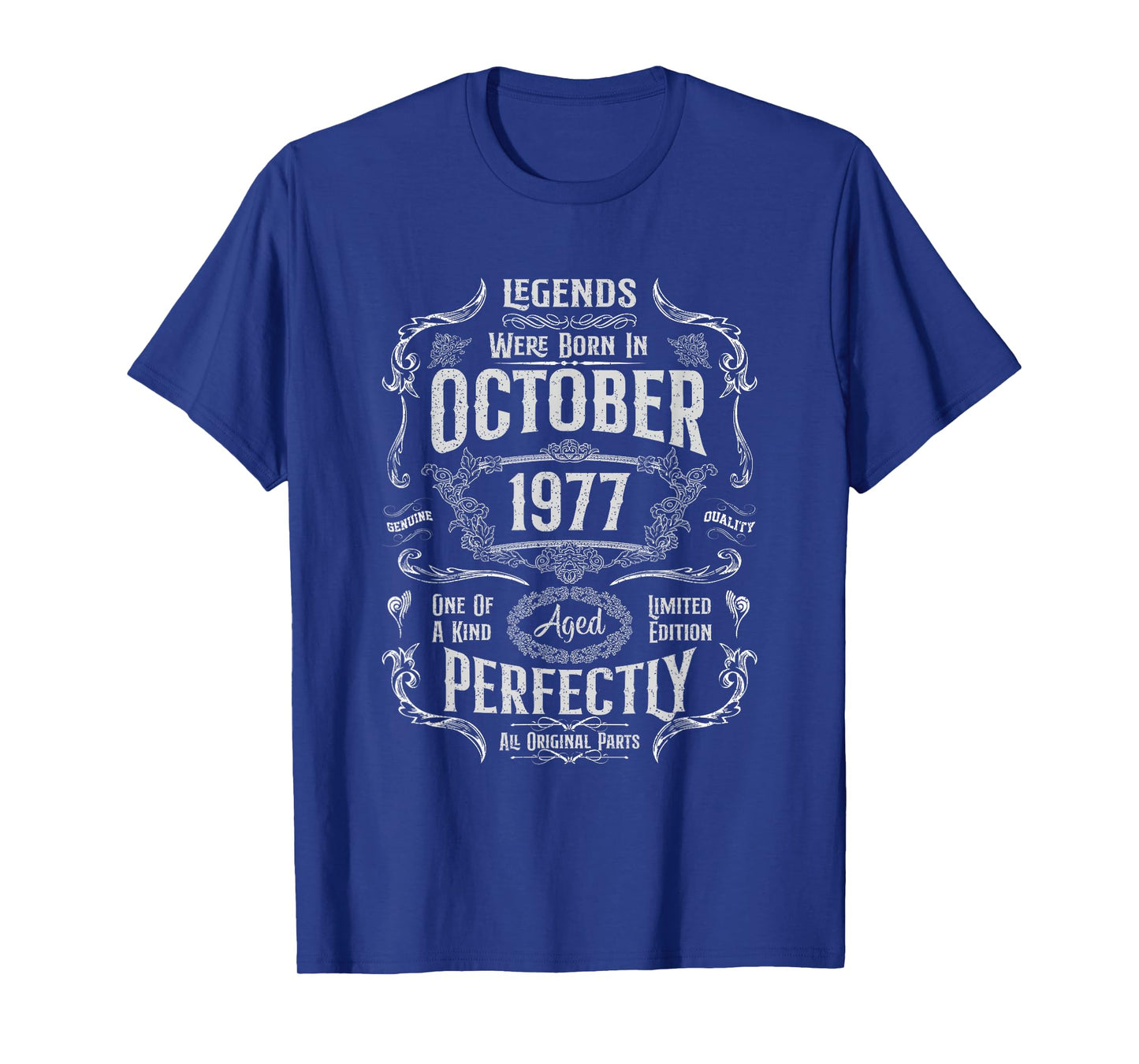 Vintage 48th Birthday Legends were Born in October 1977 T-Shirt