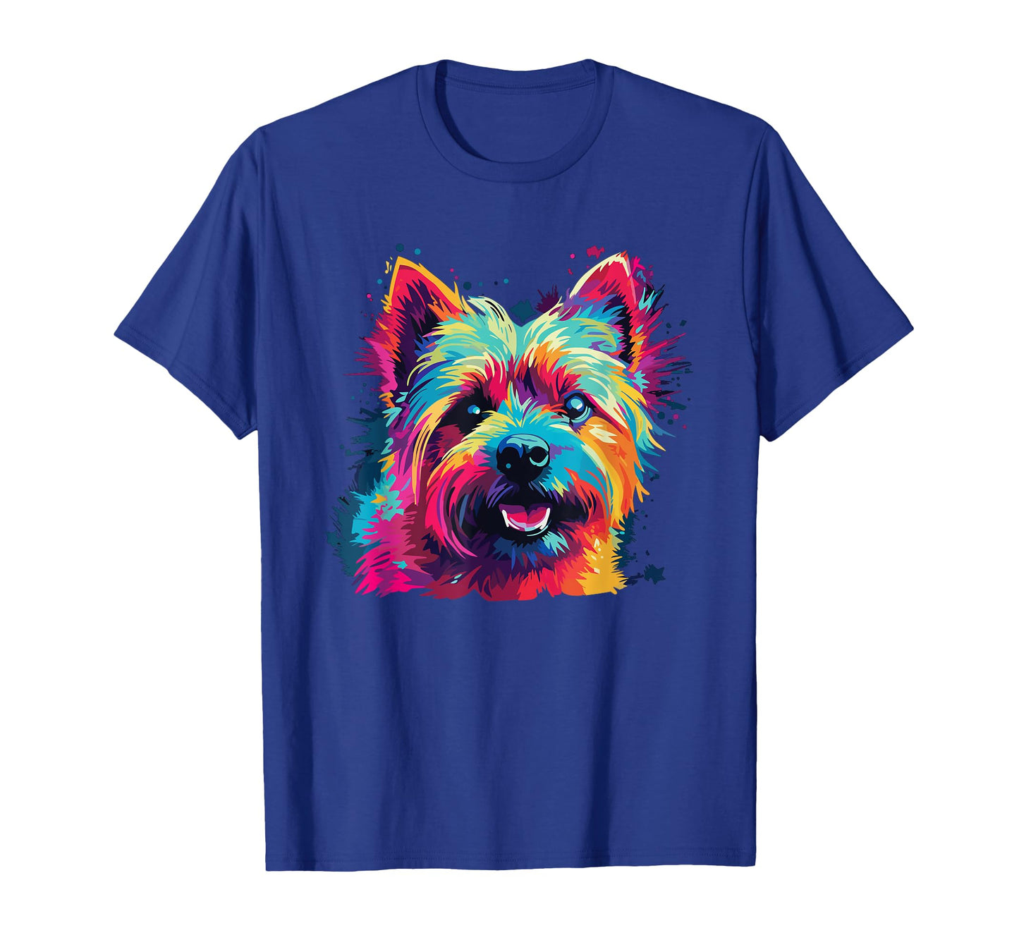 Watercolor Colorful Norwich Terrier Dog Men Women Kids T-Shirt