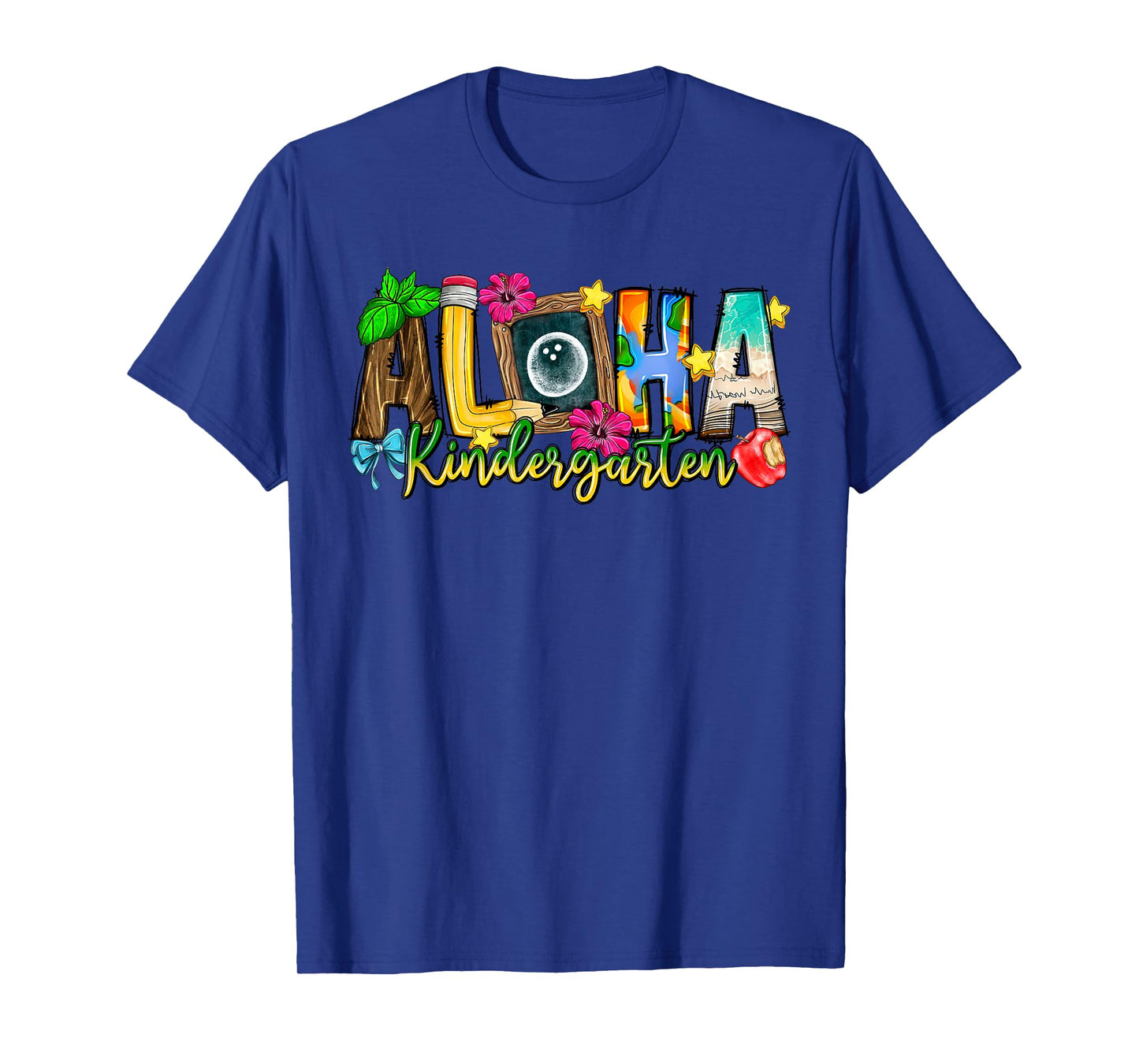 Aloha Kindergarten Teacher Life Summer Beach Vacation School T-Shirt