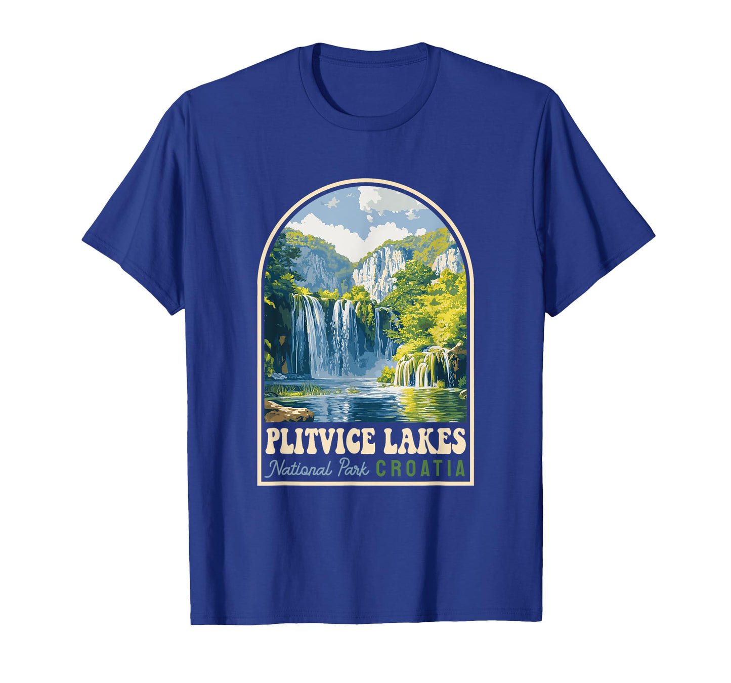 Plitvice Lakes National Park Croatia Souvenir Retro T-Shirt